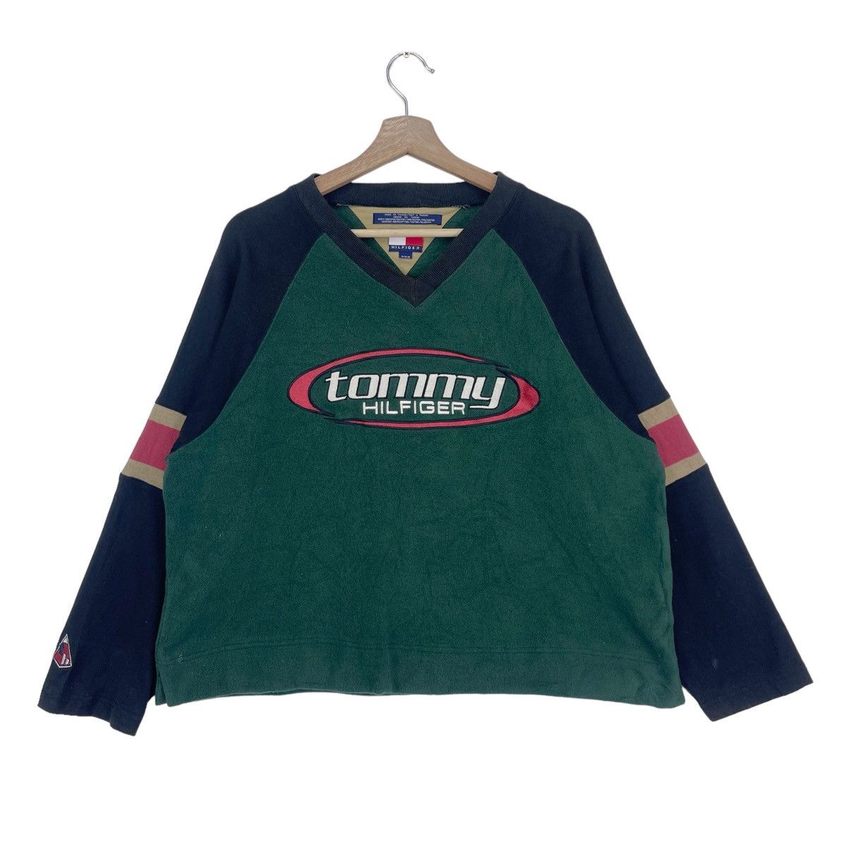 Tommy Hilfiger × Vintage 90’s Tommy Hilfiger Cropped Sweatshirt Size M / US 6-8 / IT 42-44 - 1 Thumbnail