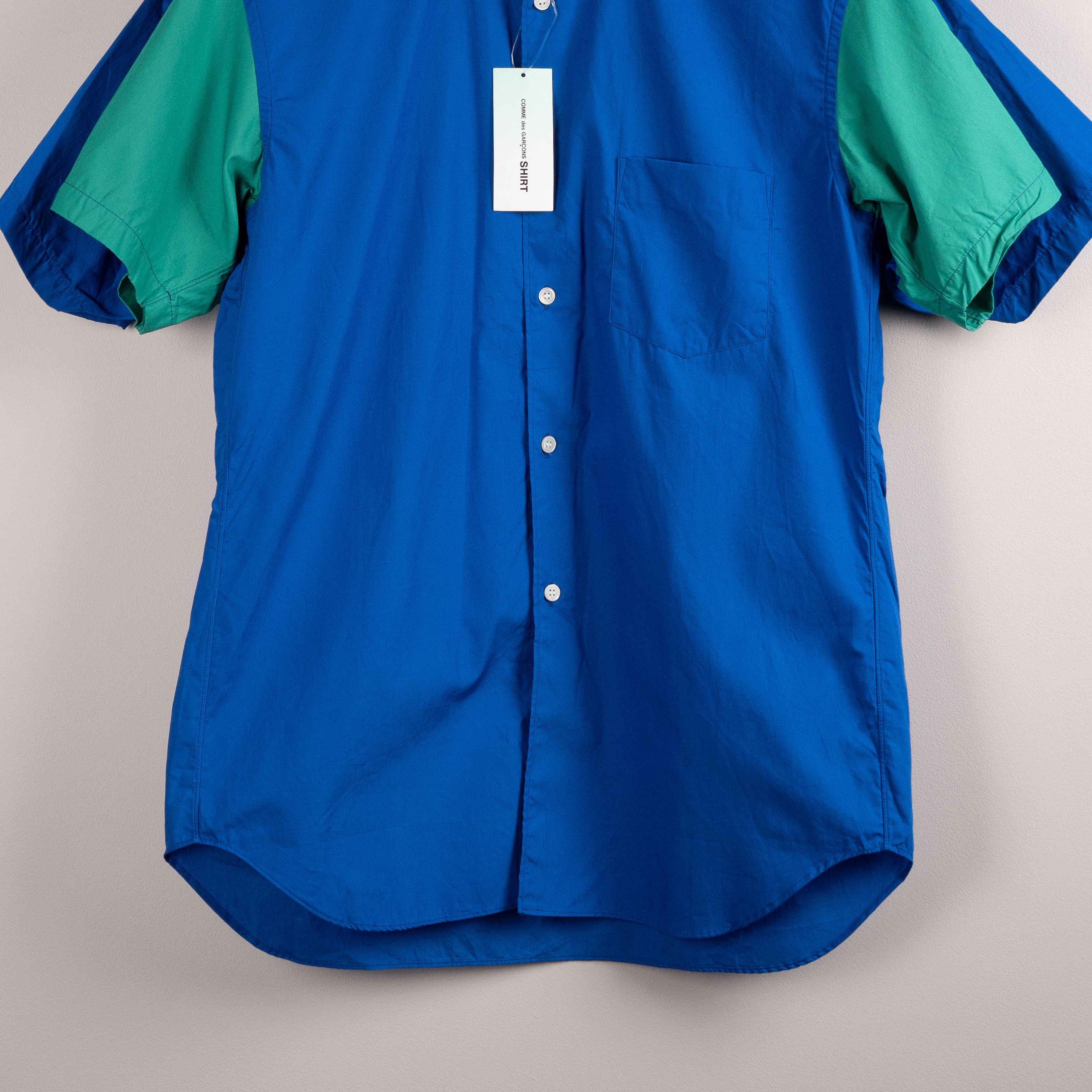 Comme des Garcons SHIRT Comme Des Garçons Shirt Double Sleeve Shirt Blue/Green Size US S / EU 44-46 / 1 - 4 Thumbnail