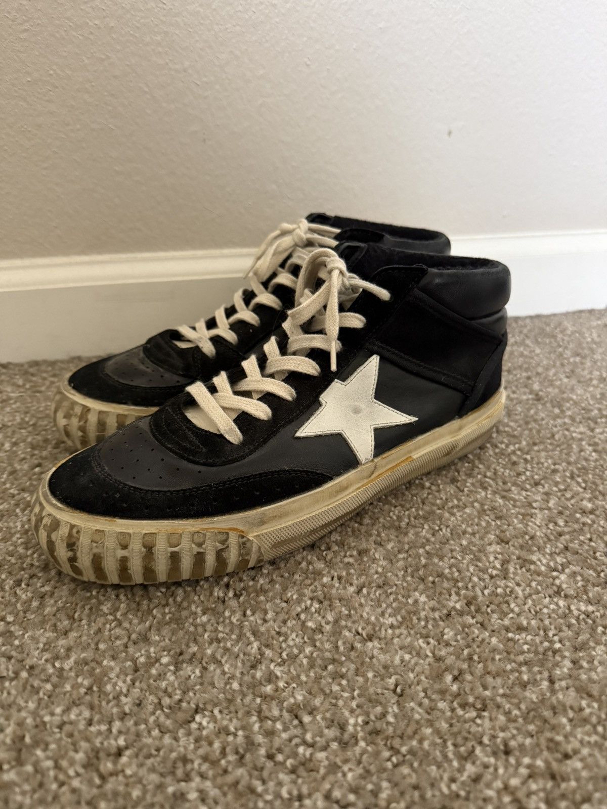Golden Goose Mid Star in black nappa and suede Size US 7 / EU 40 - 3 Thumbnail