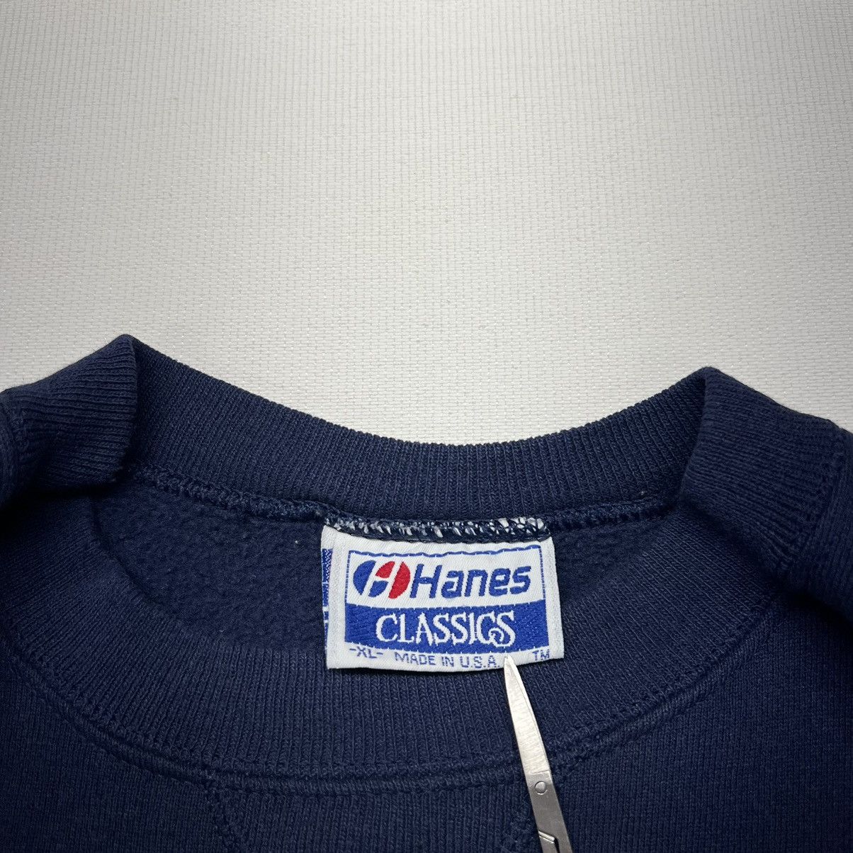 Hanes × Vintage VTG Hanes Classics Crewneck Blue Sweatshirt Sweater Navy Size US XL / EU 56 / 4 - 9 Thumbnail