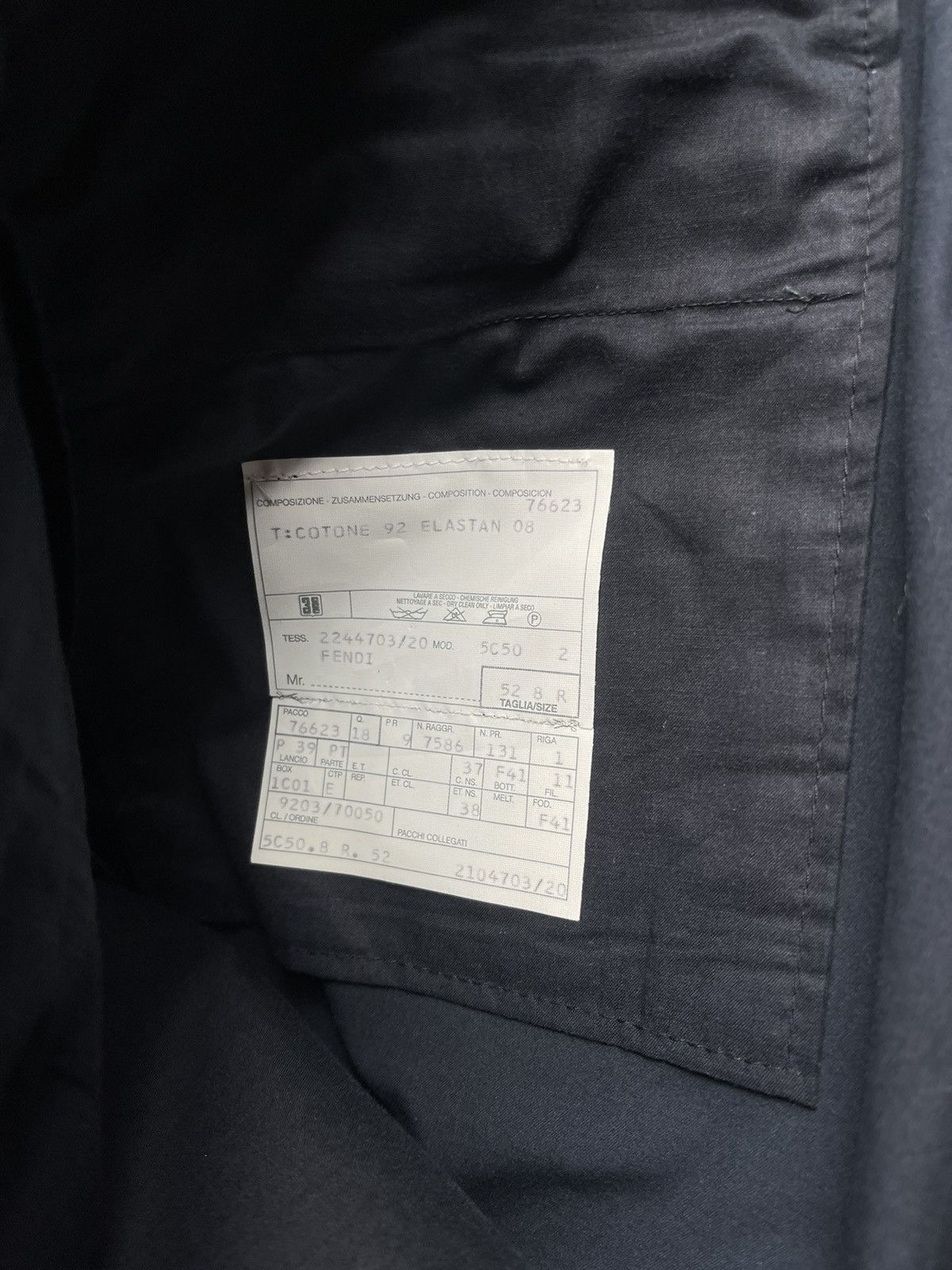 Fendi Fendi Classic Tailored Trousers Navy Blue Size 52 Size US 36 / EU 52 - 15 Thumbnail