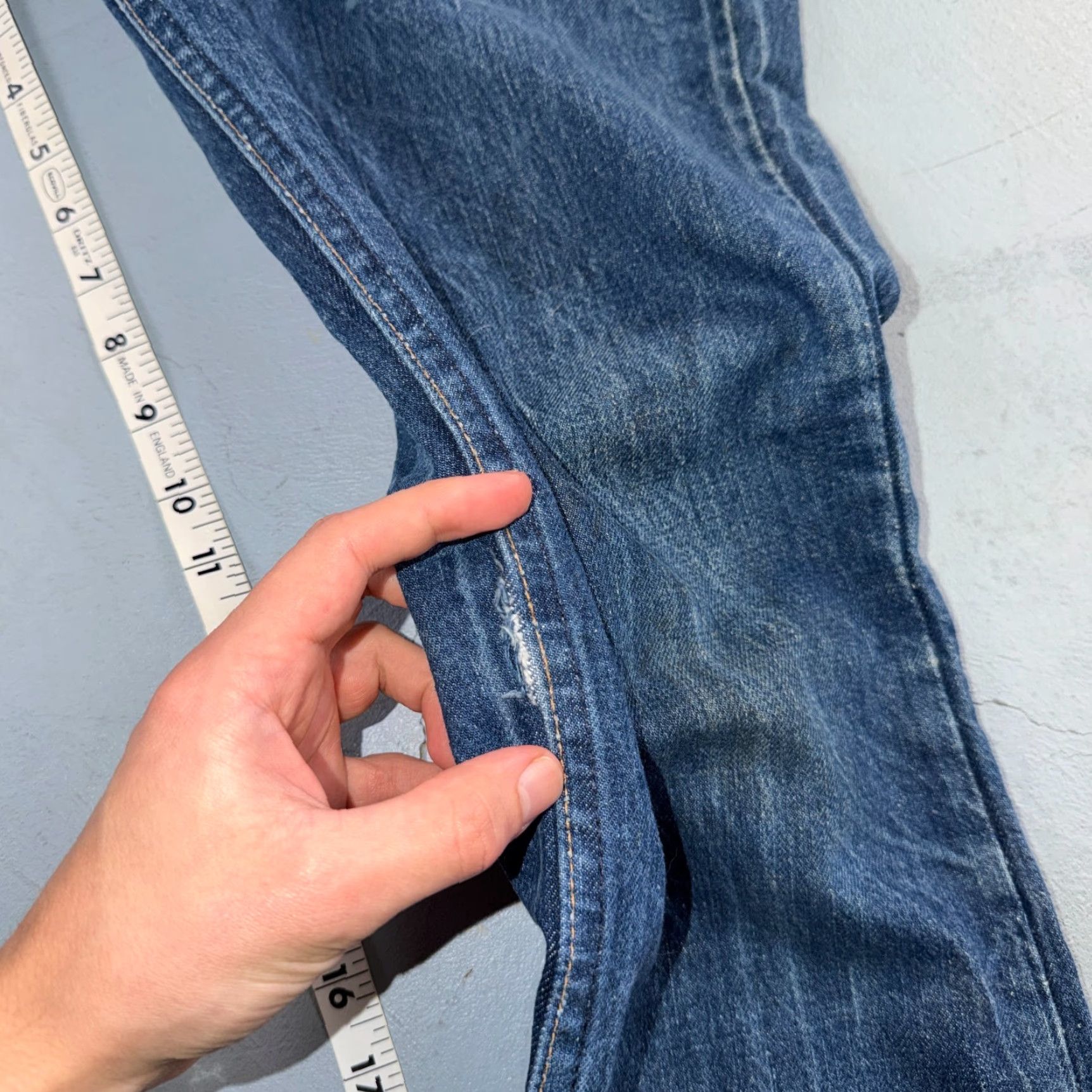 Levi's VINTAGE Levis Big E 60s Orange Tab 646 Bell Bottoms Denim Jeans Bootcut 31x29 Men Size US 31 - 7 Thumbnail