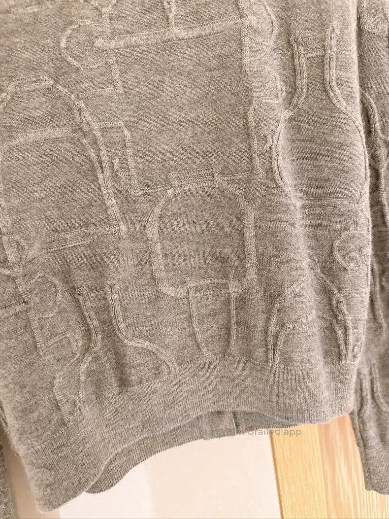 Hermes Hermes Jacquard Knit Grey Cardigan Size XS / US 0-2 / IT 36-38 - 6 Thumbnail