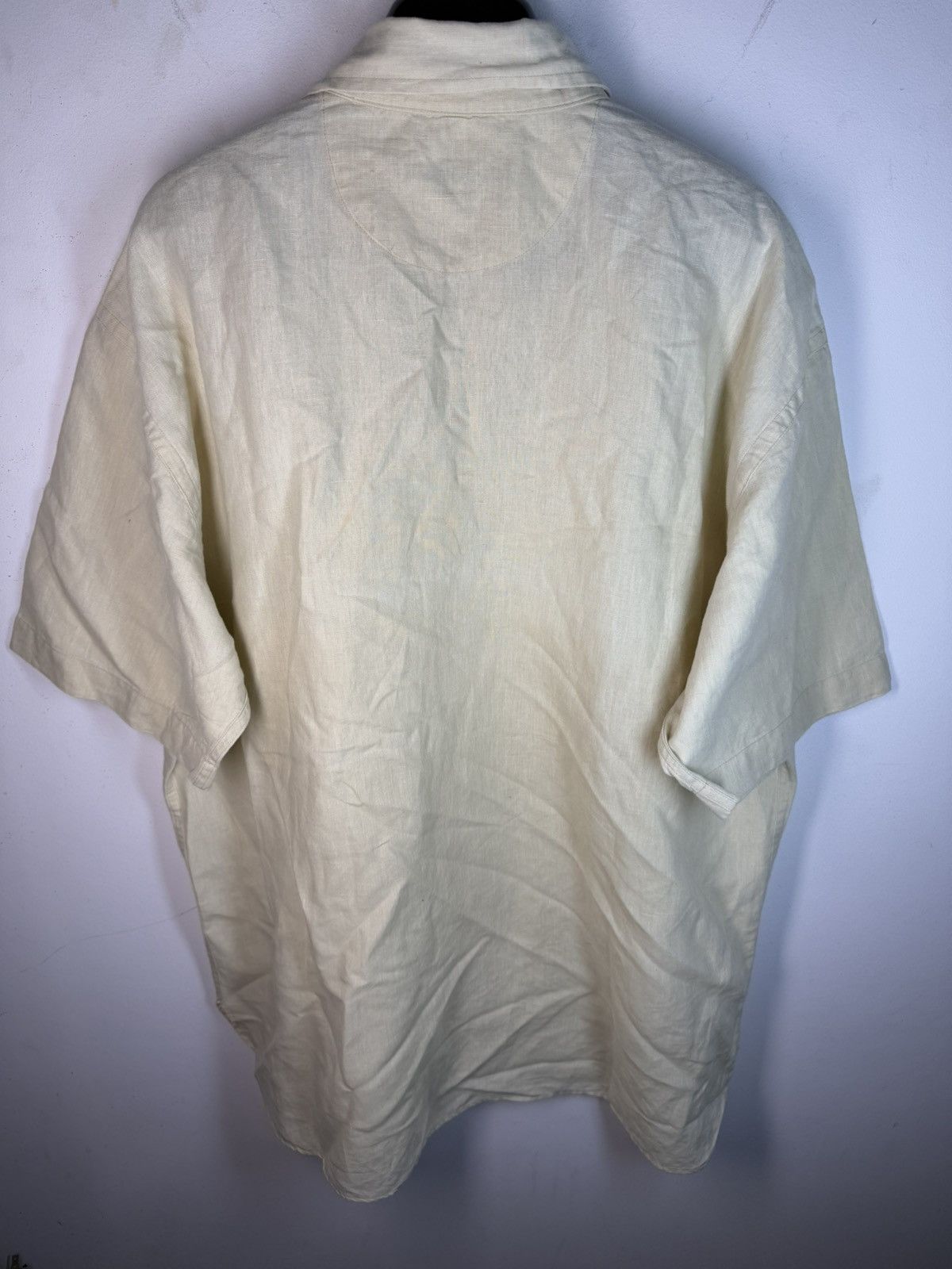 Yves Saint Laurent Linen 90s YSL Shirt Beige Lemon Summer Yves Saint Laurent Size US M / EU 48-50 / 2 - 7 Thumbnail