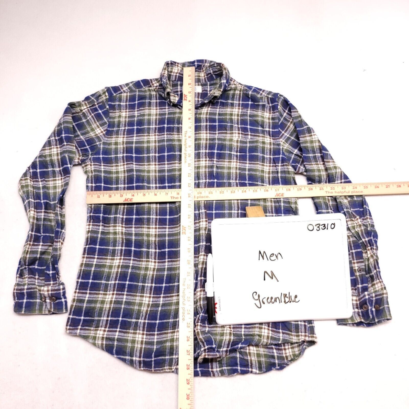 Croft & Barrow Croft & Barrow Madras Flannel Shirt Mens Size Medium M Blue Size US M / EU 48-50 / 2 - 6 Thumbnail