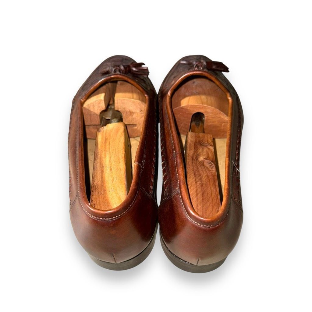 Santoni Santoni Saddle Brown Handmade in Italy Woven Loafers Size 8 Size US 8 / EU 41 - 6 Thumbnail