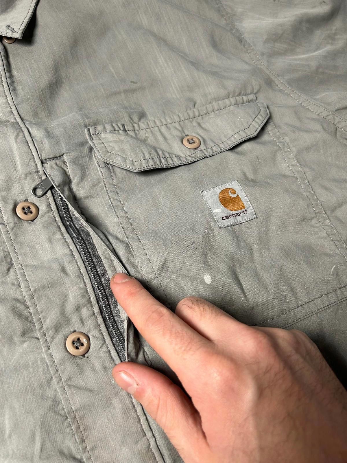 Carhartt Carhartt Pocket Shirt Heavyweight Overshirt Workwear Grey Size US XL / EU 56 / 4 - 3 Thumbnail