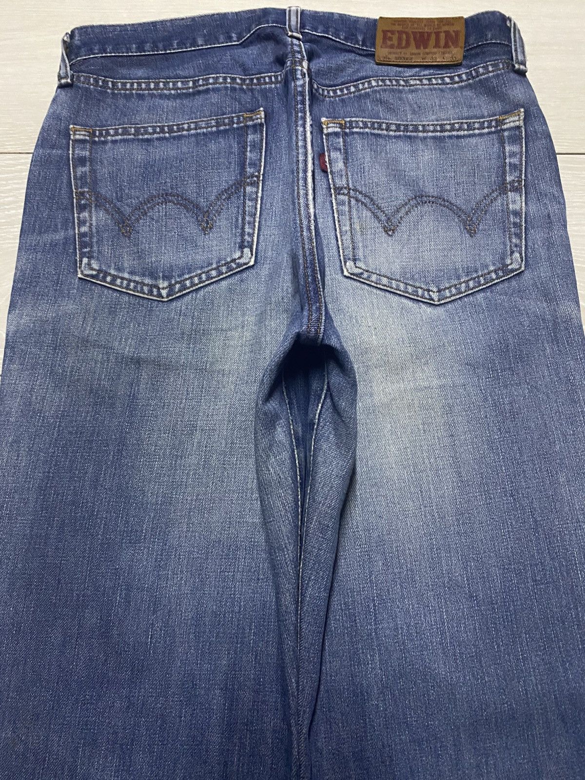 Edwin Vintage Edwin 503zz Faded Wash Distressed Loose Jeans Size US 30 / EU 46 - 4 Thumbnail