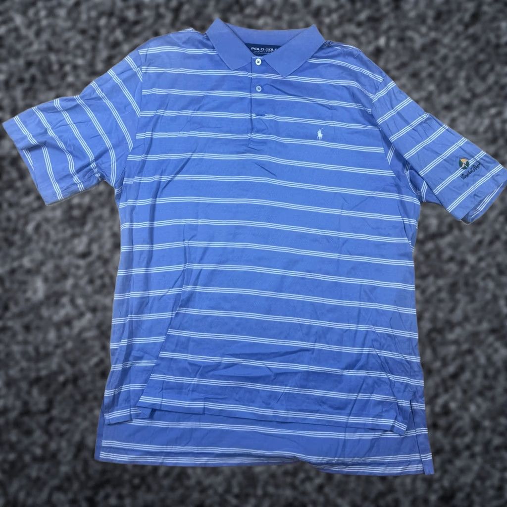 Ralph Lauren Ralph Lauren Polo Shirt Mens Large L Short Sleeve Golf Pima Pumpkin Ridge Blue Size US L / EU 52-54 / 3 - 1 Thumbnail