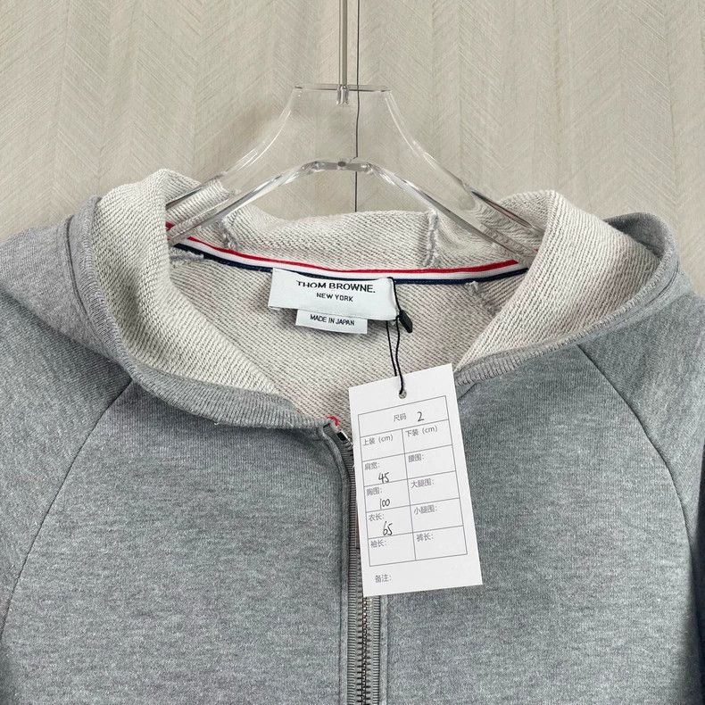 Thom Browne size2 Classic four stripe zip hoodie