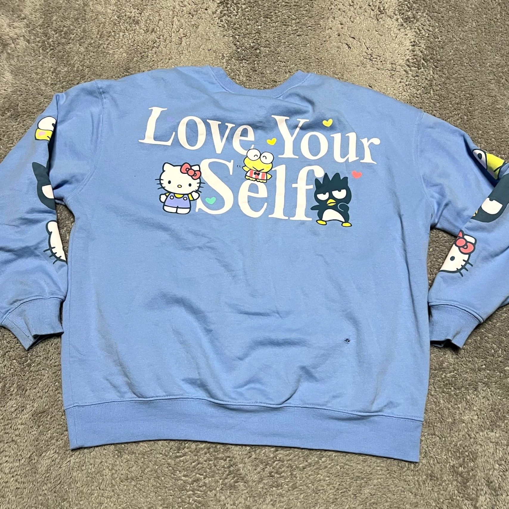 Vintage Sanrio Hello Kitty & Friends Love Yourself Sweatshirt Womens XL blue pullover, Regular size, Sweatshirt, Womens, XL Size XL / US 12-14 / IT 48-50 - 2 Thumbnail