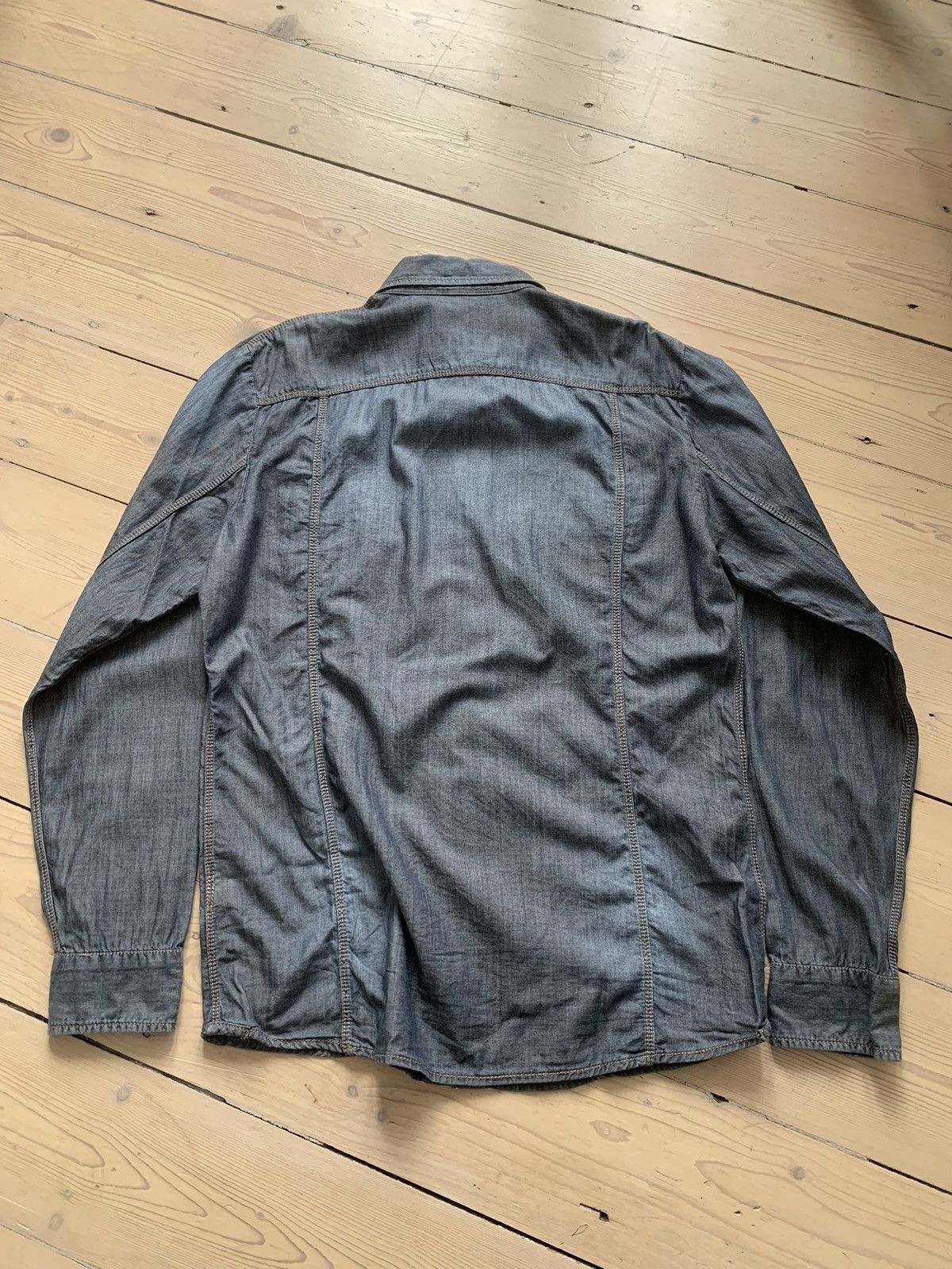 Designer × Japanese Brand 291295 Homme button up light blue denim western shirt Size US M / EU 48-50 / 2 - 6 Thumbnail