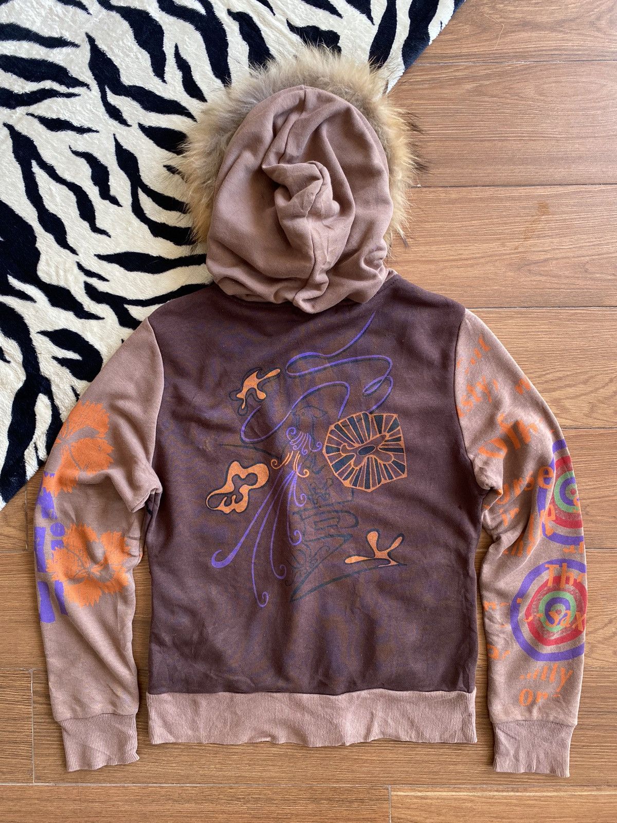 If Six Was Nine × Japanese Brand × Le Grande Bleu (L.G.B.) Crazyshirt Faux Fur Hoodie Novelty Glam Style Size US S / EU 44-46 / 1 - 6 Thumbnail