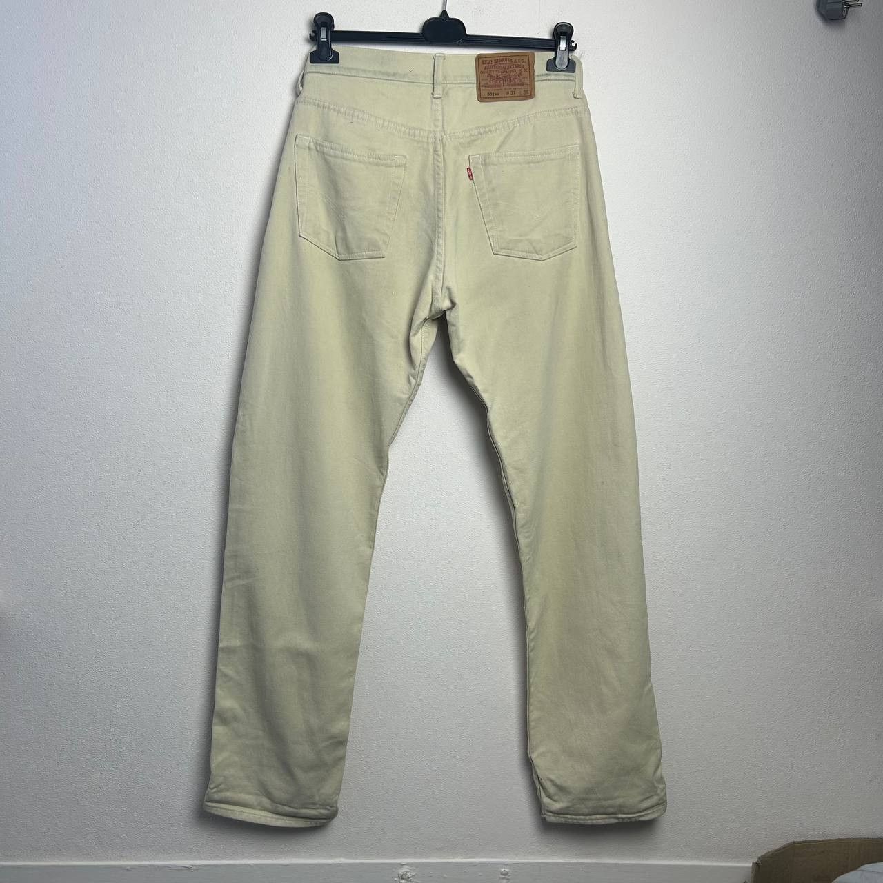 Levi's Vintage Clothing Vintage Levis 501xx Made In USA beige denim jeans Size US 34 / EU 50 - 1 Thumbnail
