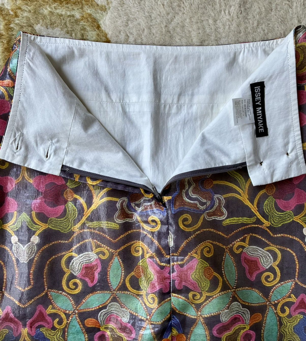Issey Miyake Issey Miyake Archive SS2001 Runway Iridescent Jacquard Skirt Size 27" / US 4 / IT 40 - 12 Thumbnail