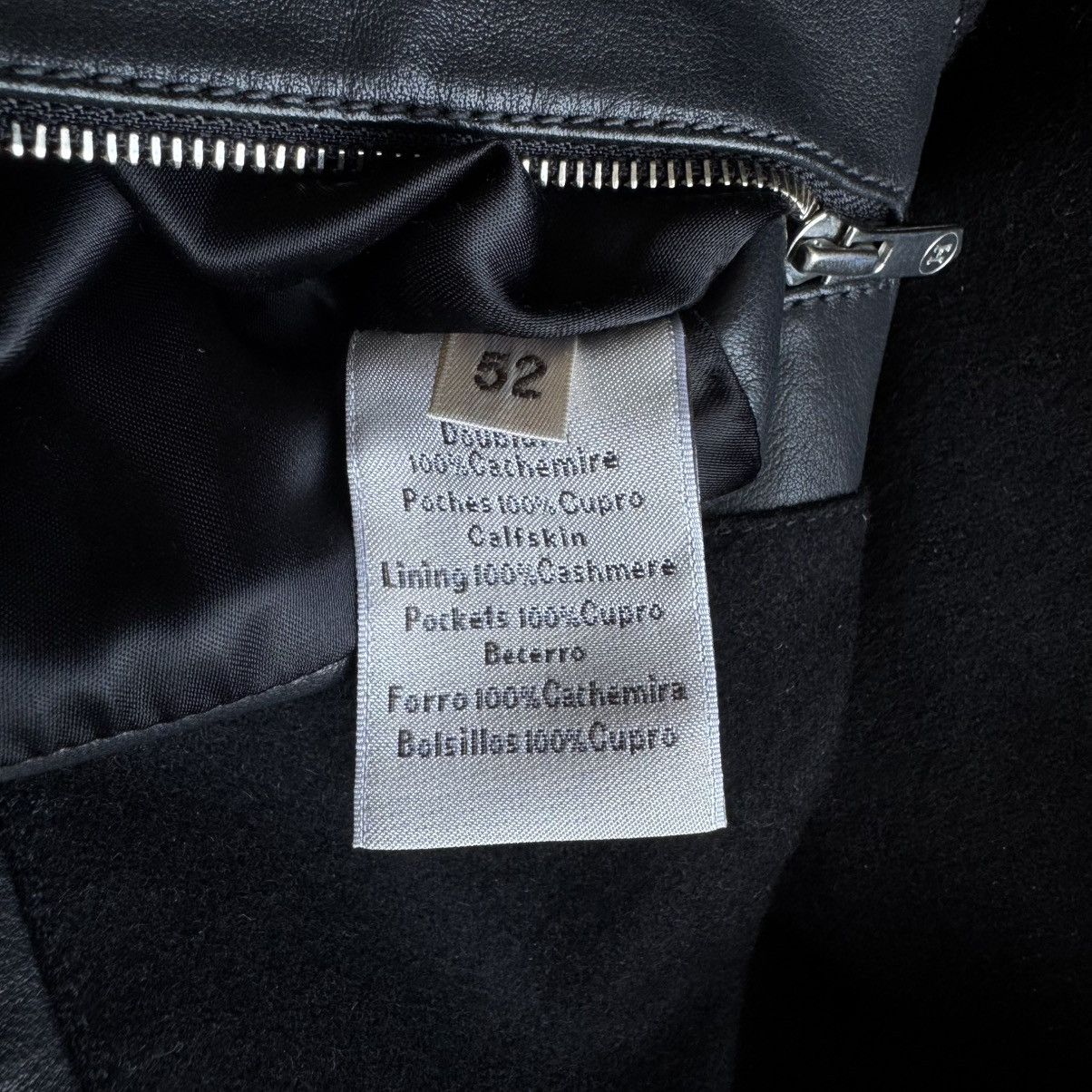 Hermes Hermes Black Calf Leather Cashmere Lined Cropped Jacket Size US L / EU 52-54 / 3 - 13 Thumbnail