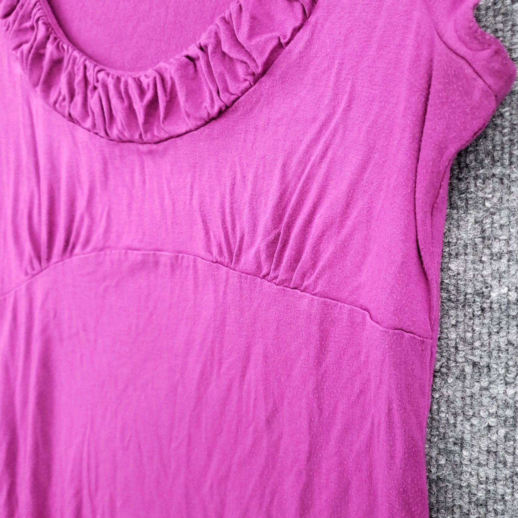 Banana Republic Banana Republic Blouse Womens Small Pink Ruched Peplum Stretch Rayon Blend Size S / US 4 / IT 40 - 5 Thumbnail