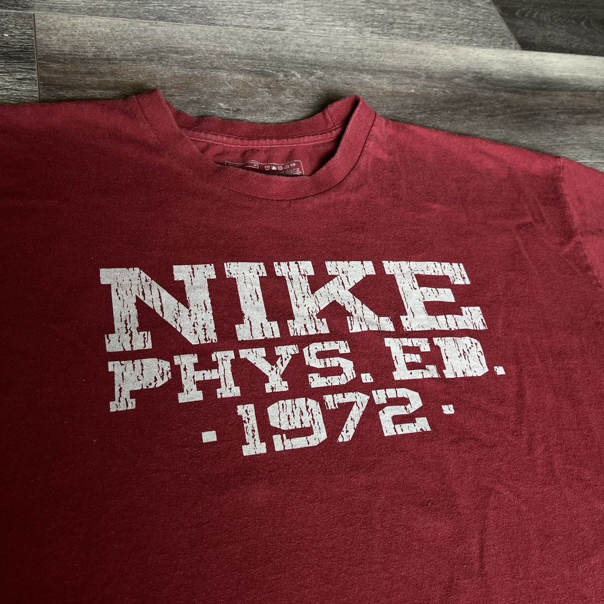 Nike × Vintage Vintage 2000s Nike Physical Education Swoosh Logo Tee Shirt Size US XL / EU 56 / 4 - 2 Thumbnail