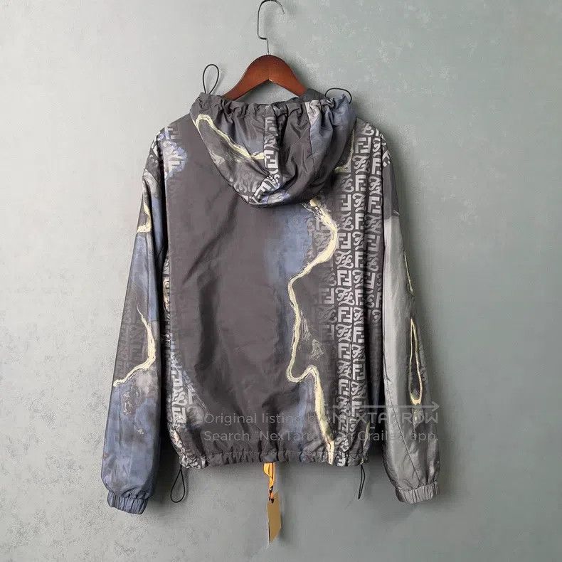 Fendi Fendi Double F Color Blocked Tie-Dye Two-Sided Zip Jacket Size US M / EU 48-50 / 2 - 2 Thumbnail
