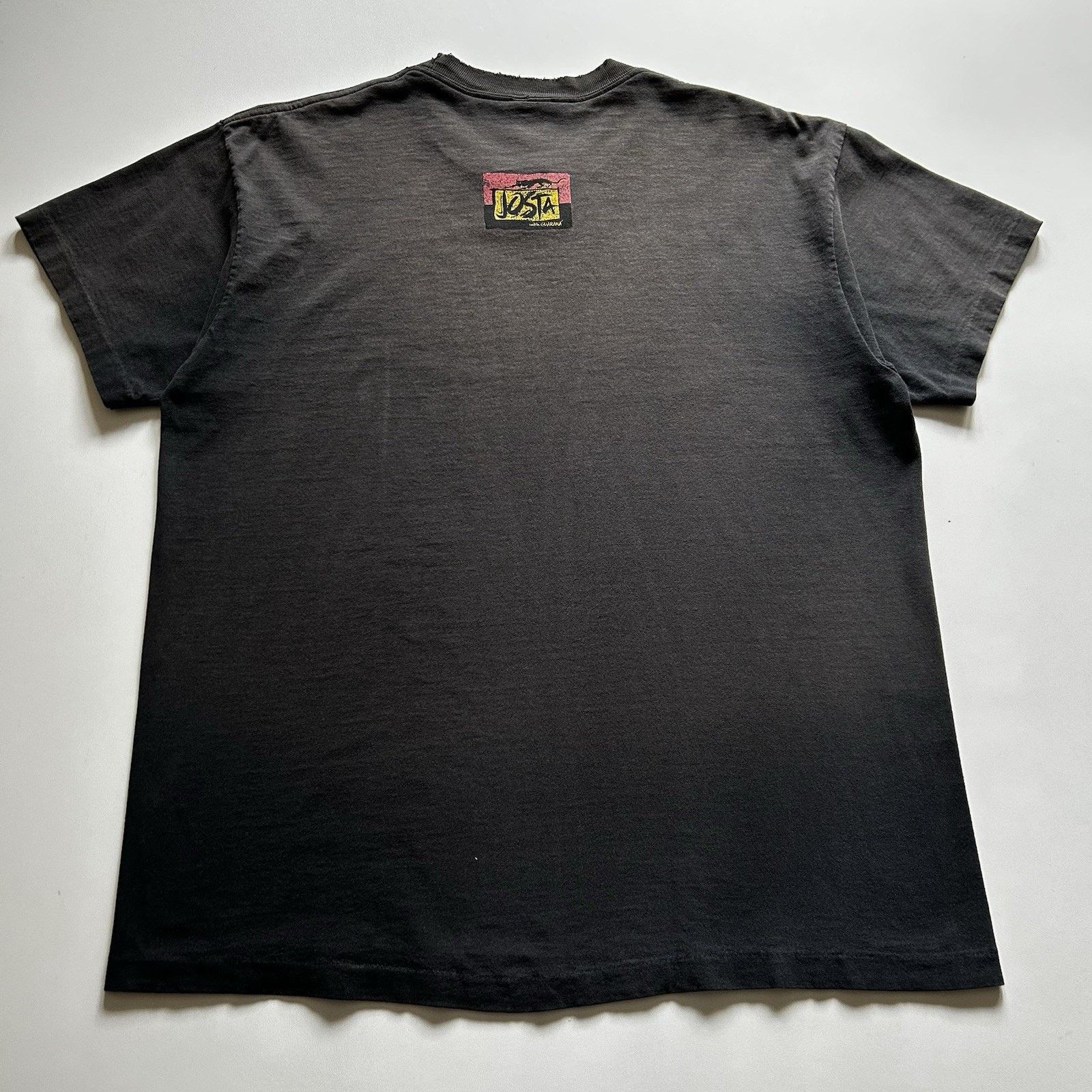 Anvil Vintage Josta Energy Shirt XL 90s Promo Made USA Faded Black Size US XL / EU 56 / 4 - 3 Thumbnail