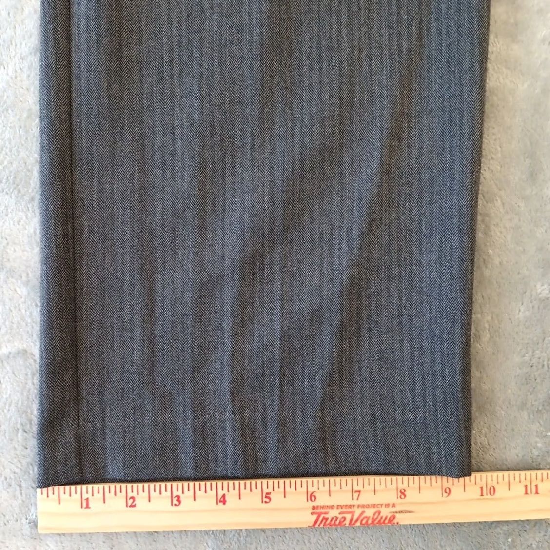 Vintage Briggs New York Womens Pants Dress Pants 14P Gray Herringbone 34x28.5 High Rise Petite Straight Womens Size 36" / US 14 / IT 50 - 5 Thumbnail