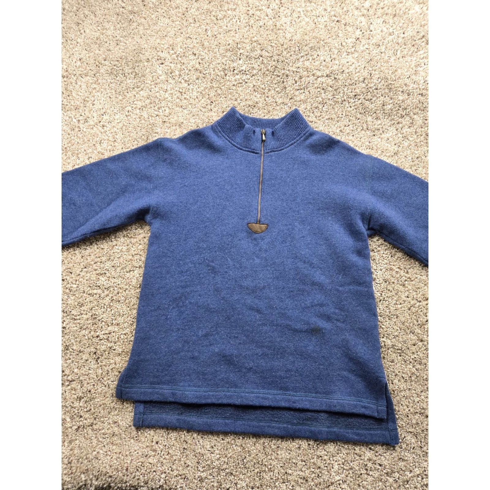Vintage VINTAGE L.L.Bean Sweater Womens Small Blue Half Zip Pullover Wool Blend 90s Size S / US 4 / IT 40 - 4 Thumbnail