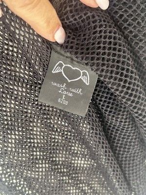Other Unisex HELL BUNNY Y2K Fishnet Mesh Sheer Black Goth Grunge Size L / US 10 / IT 46 - 3 Thumbnail
