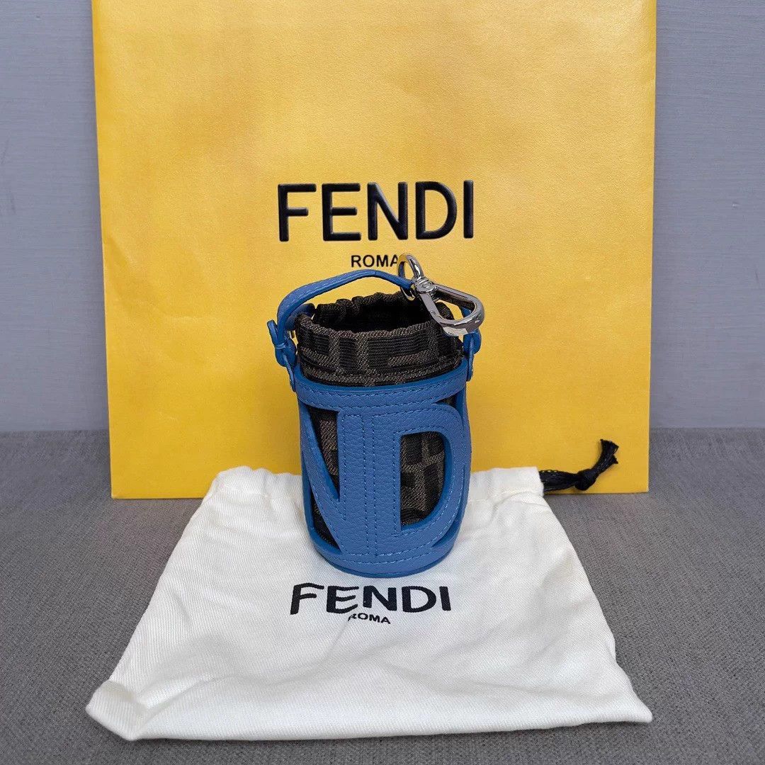 Fendi Fendi Zucca Monogram Bag Charm Mini Bag Italy Leather/Fabric Size ONE SIZE - 1 Thumbnail