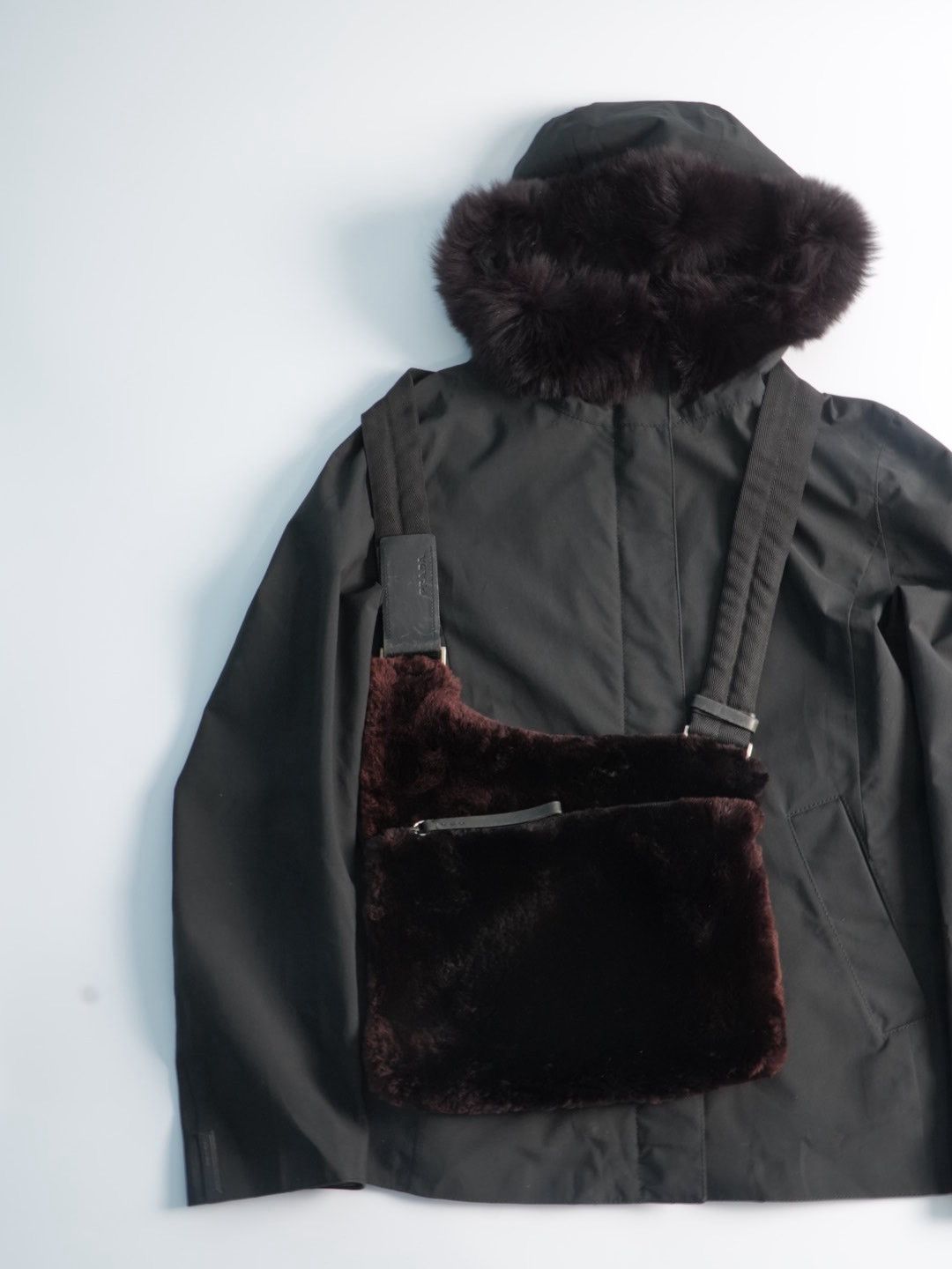 Prada Prada Sport Fur Jacket & Prada FW1999 Crossbody Bag Soft Fur Size US M / EU 48-50 / 2 - 6 Thumbnail