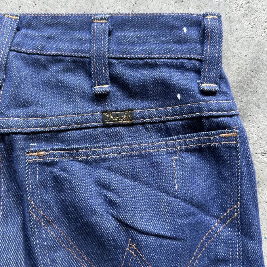 Wrangler Vintage 70s Wrangler Dark Wash Denim Jeans 28x29 Size US 28 / EU 44 - 3 Thumbnail