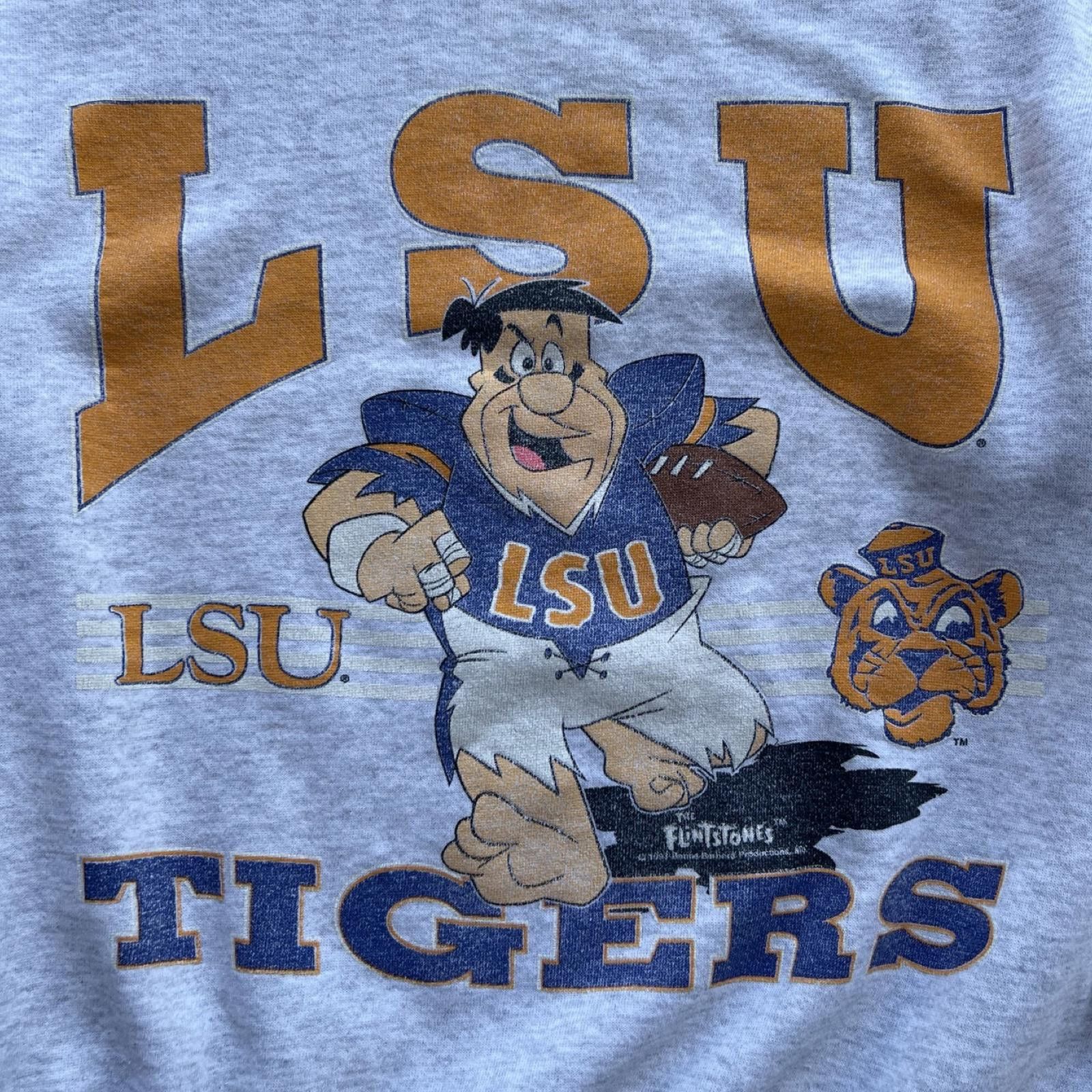 Designer Vintage 1993 LSU Flintstone Crewneck Rare Size US S / EU 44-46 / 1 - 2 Thumbnail
