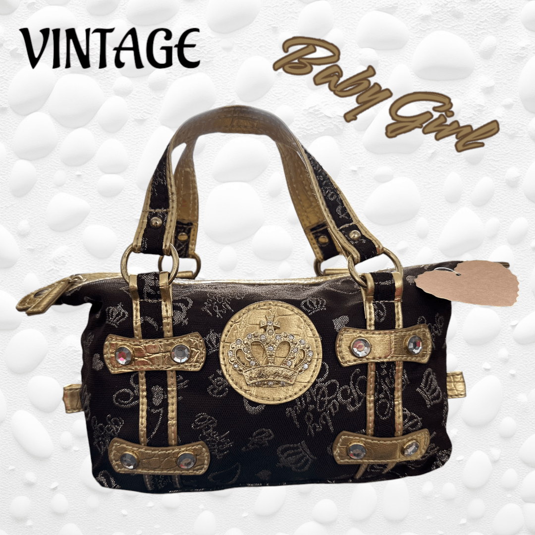 Vintage Glamorous Y2K "Baby Girl" Purse with Rhinestone Detailing Size ONE SIZE - 1 Thumbnail