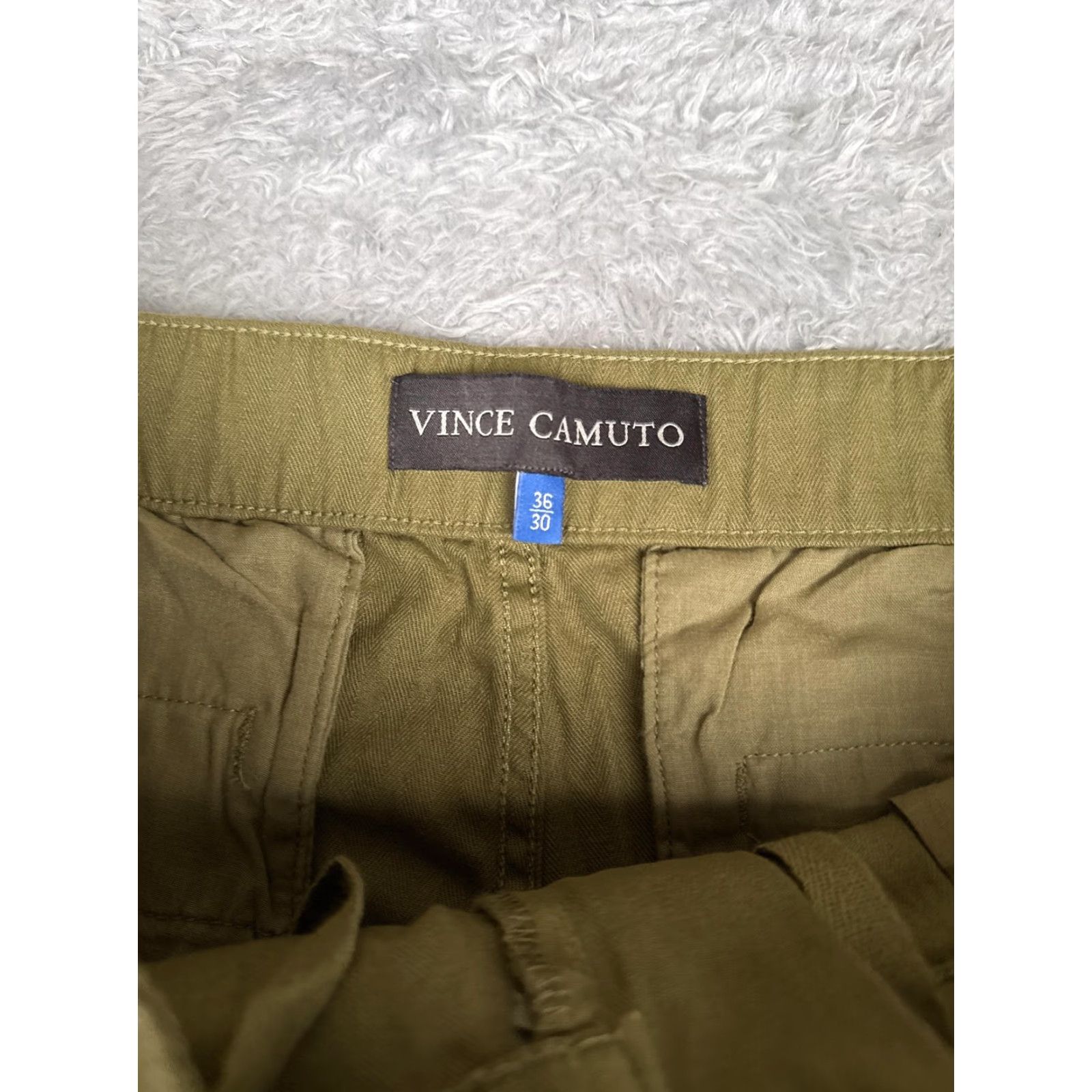 Vince Camuto Vince Camuto Pants Mens 36x30 Green Chino Flat Front Straight Leg Regular Waist 36 City Preppy Mens Size US 36 / EU 52 - 7 Thumbnail
