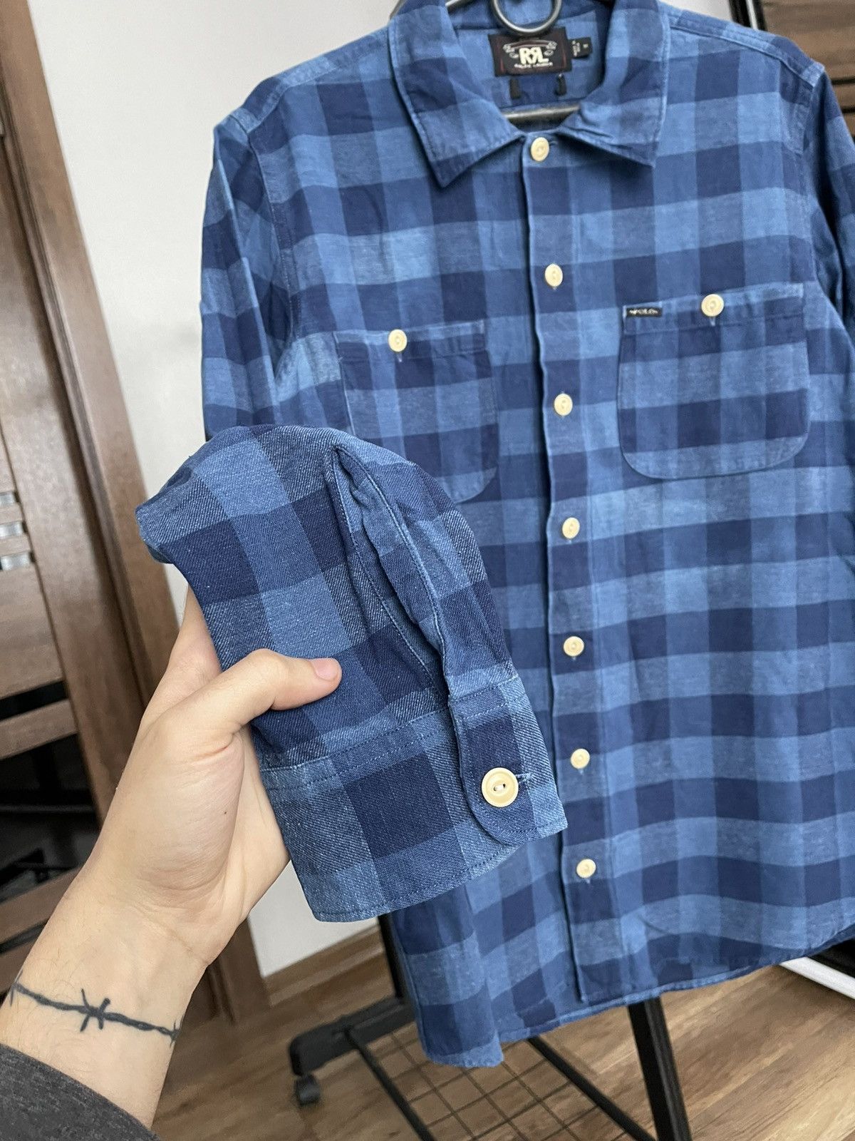 Polo Ralph Lauren Double Polo Ralph Lauren RRL Shirt Long Sleeve Checked Size US M / EU 48-50 / 2 - 8 Thumbnail