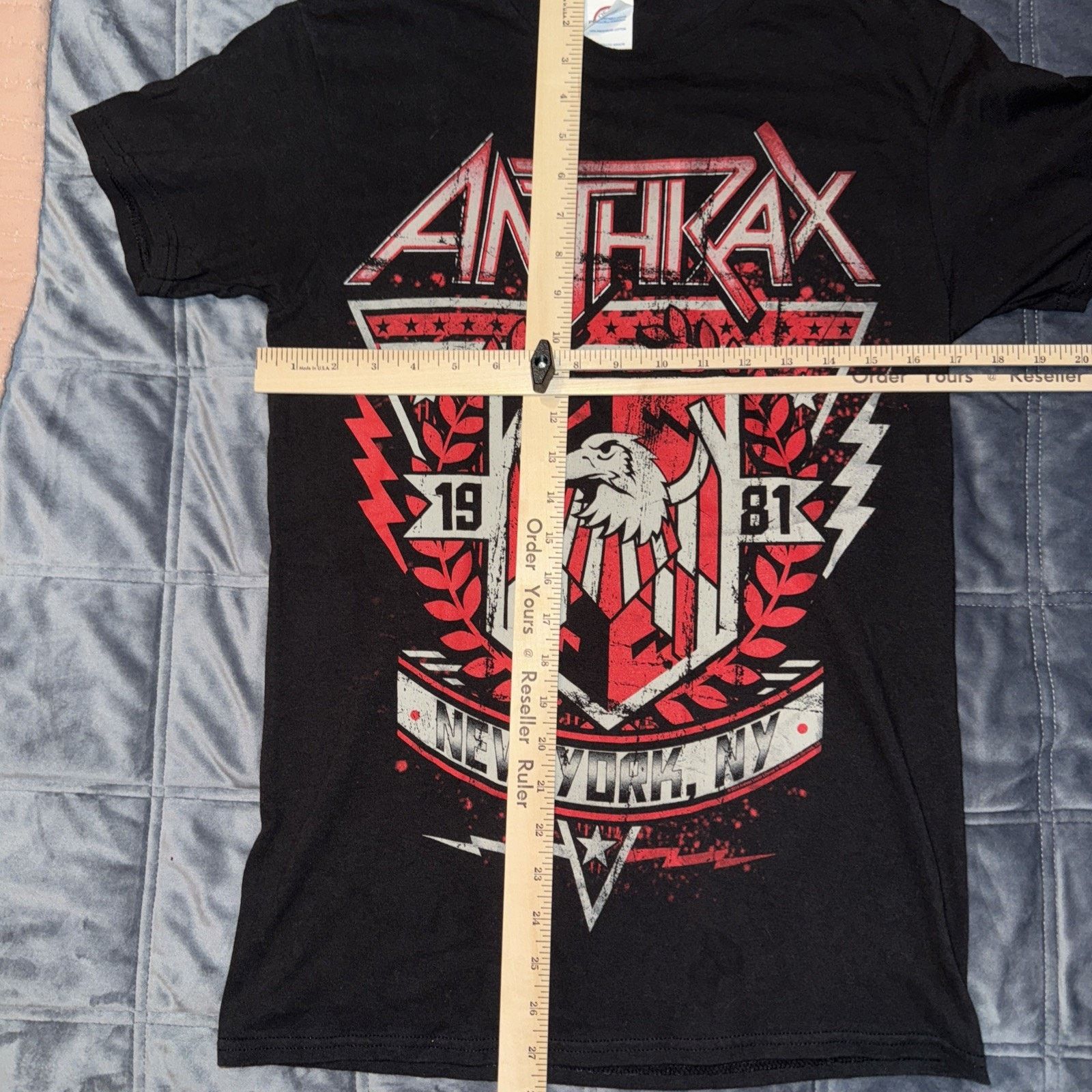 Delta Anthrax vintage Black Tee Sz S festival rock music EUC Size US S / EU 44-46 / 1 - 7 Thumbnail