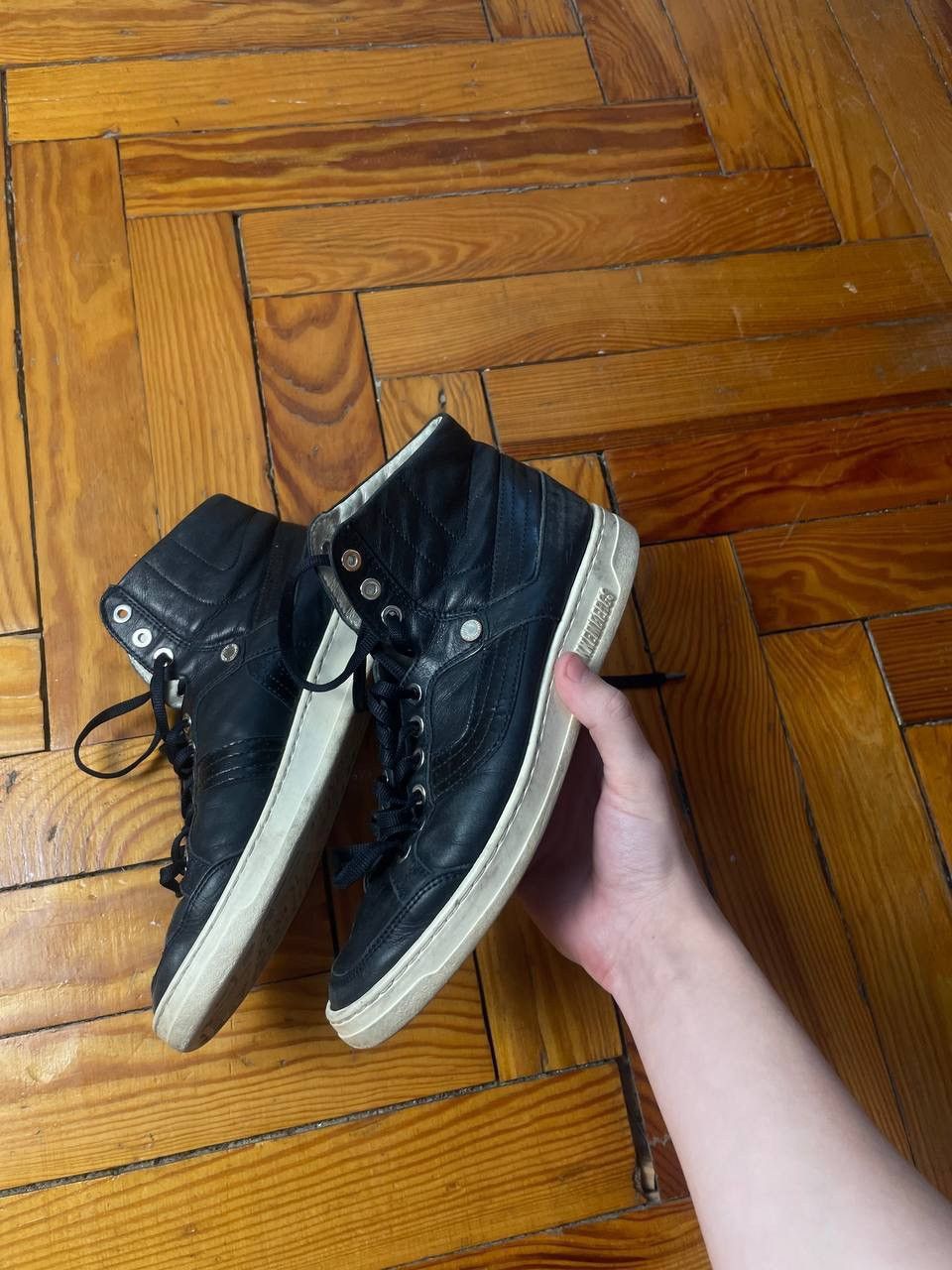 Vintage Dirk Bikkembergs leather hi top sneakers