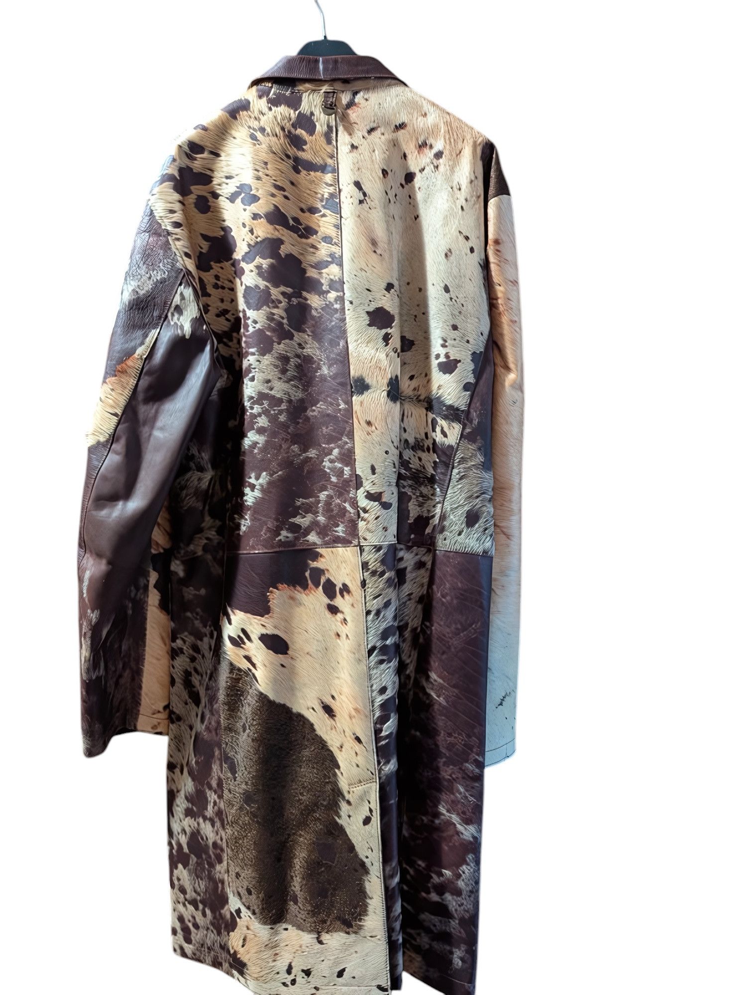 Roberto Cavalli PONY HAIR LONG LEATHER COAT Size US L / EU 52-54 / 3 - 3 Thumbnail