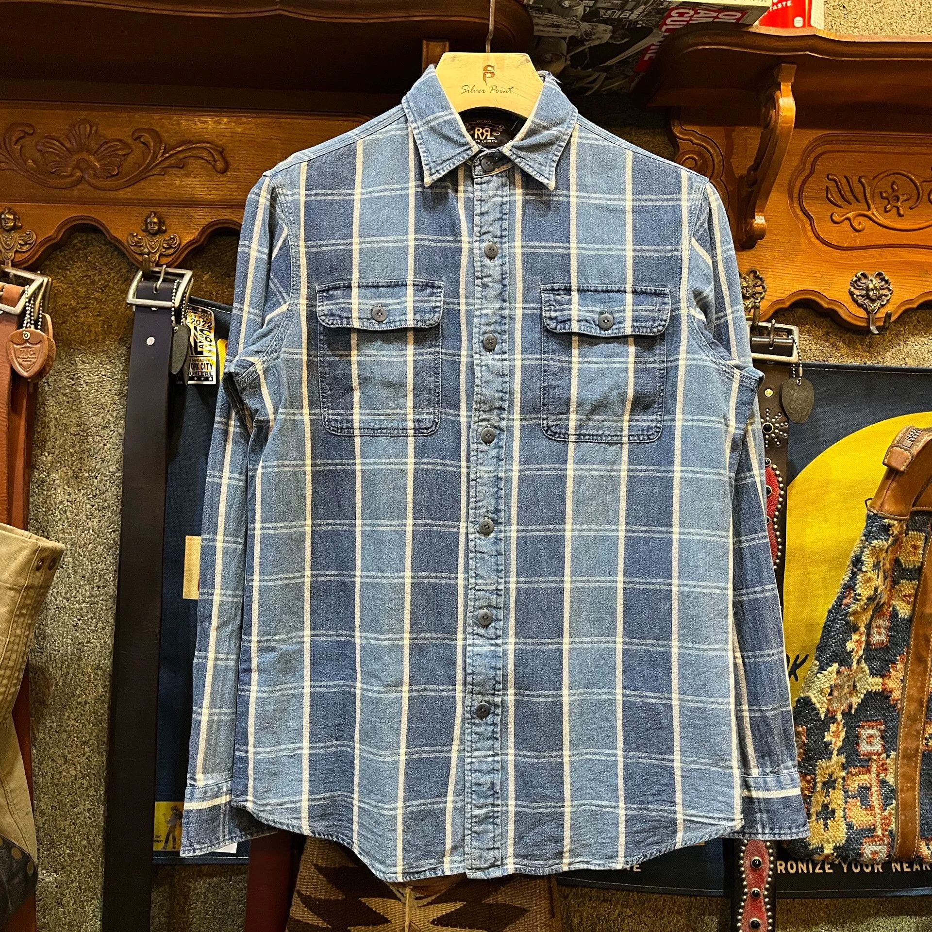 RRL Ralph Lauren RRL Vintage Washed Work Shirt Size US S / EU 44-46 / 1 - 1 Thumbnail