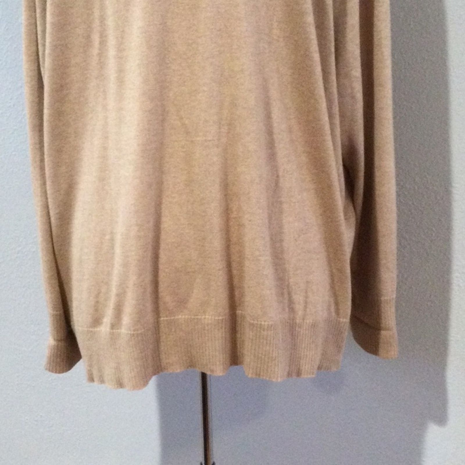 Worthington Worthington Woman Lightweight Tan Open Front Cardigan 4X Size 4XL / US 24-26 - 10 Thumbnail