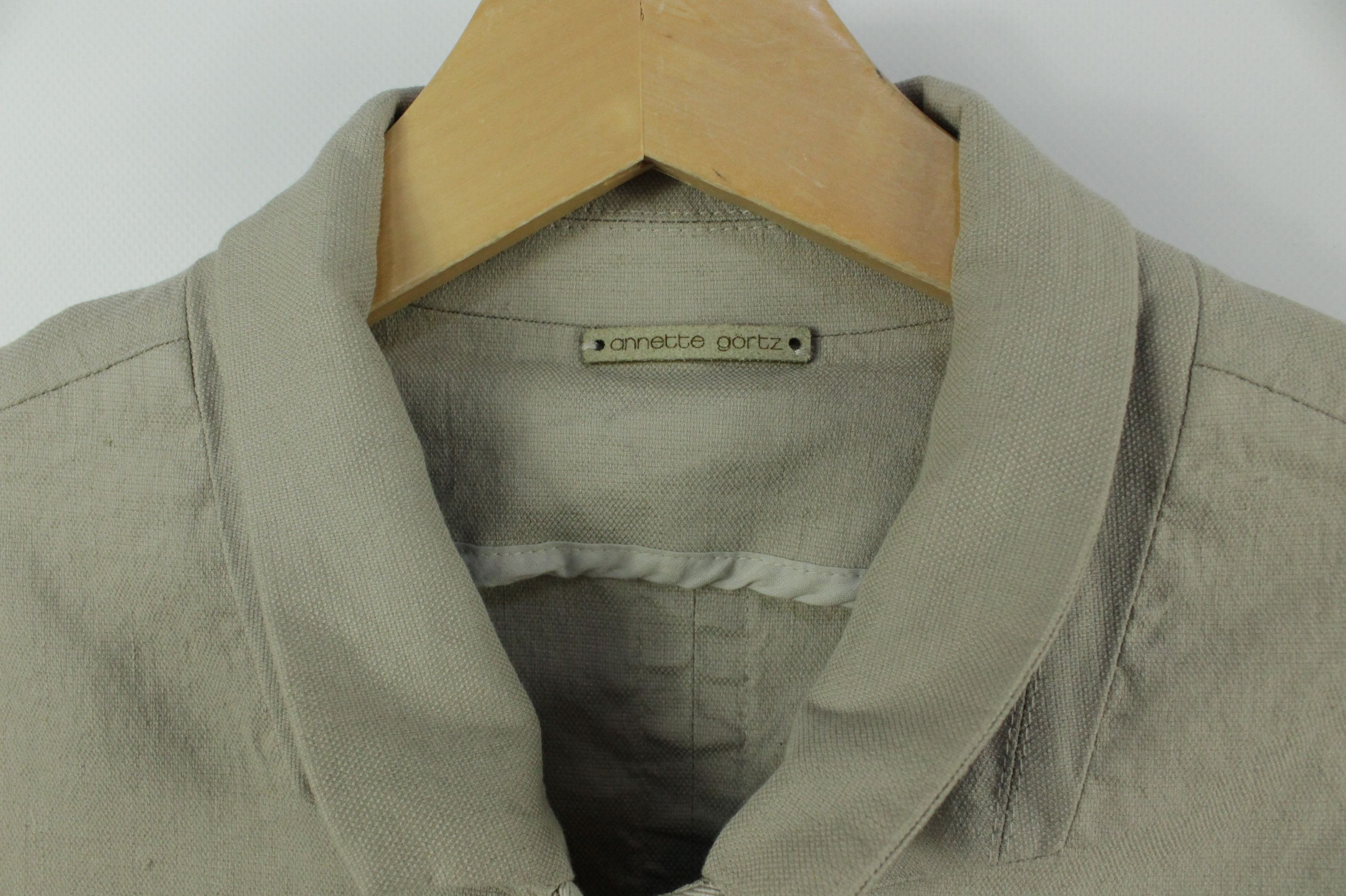 Annette Gortz Annette Gortz Ilka Beige Cotton Linen Stretch Light Jacket Size S / US 4 / IT 40 - 3 Thumbnail