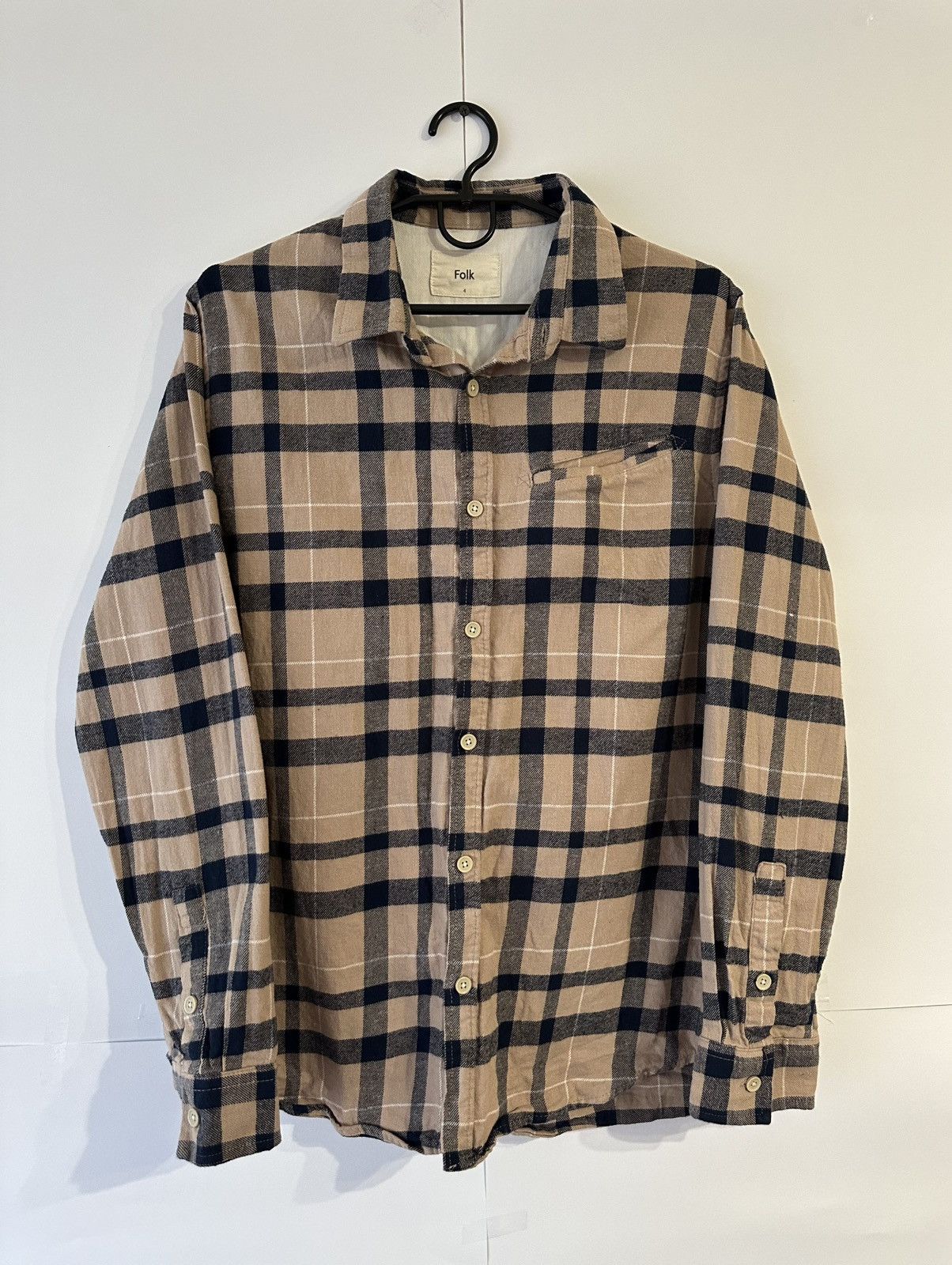 Folk Folk Classic Casual Cotton Plaid Flannel Shirt Button Up Size US M / EU 48-50 / 2 - 1 Thumbnail