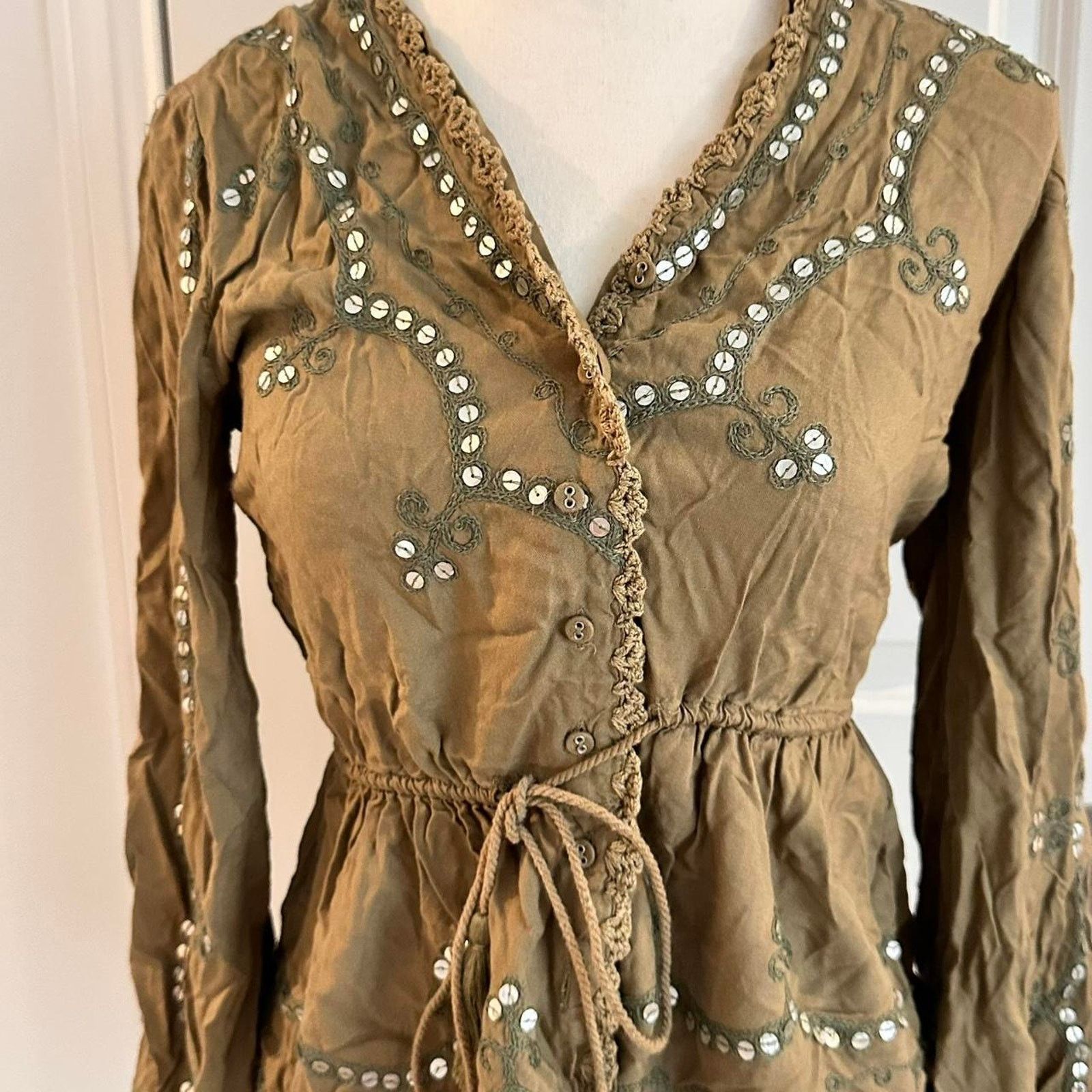 Other Made With Love Vintage 2000s Size S Button Up Sequin Top Size S / US 4 / IT 40 - 4 Thumbnail