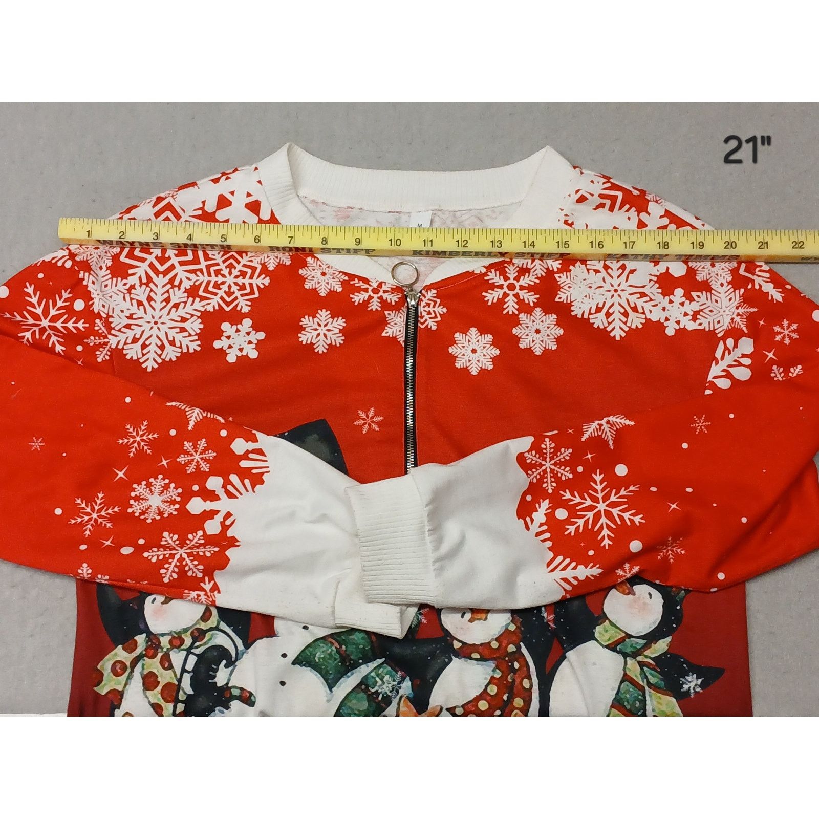 Other Women's (Medium) Ugly Xmas Zip Pullover Fleece Sweatshirt Size M / US 6-8 / IT 42-44 - 5 Thumbnail