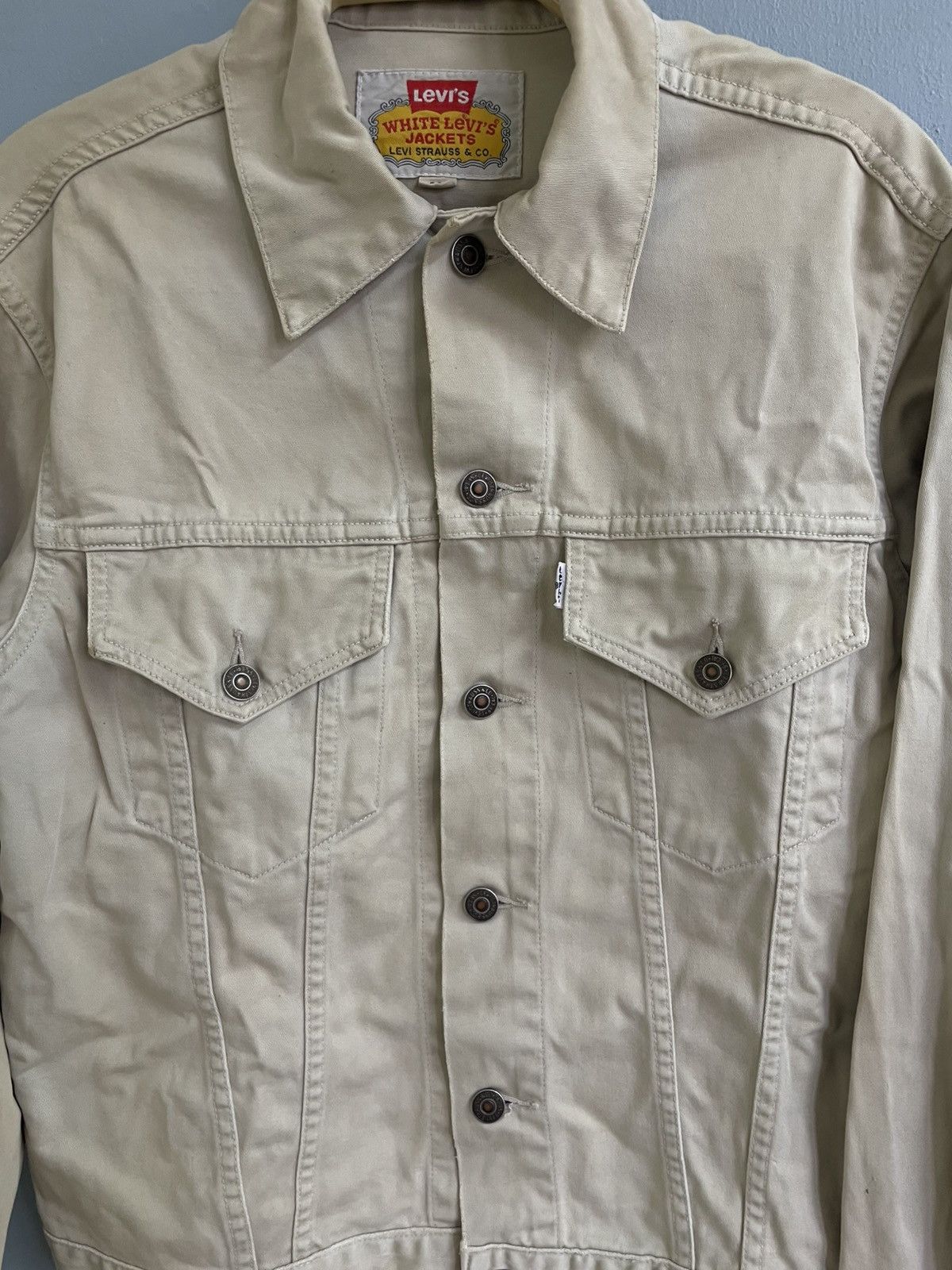 Levi's Vintage 90s White Levi’s Jackets tracker jacket Size US M / EU 48-50 / 2 - 4 Thumbnail