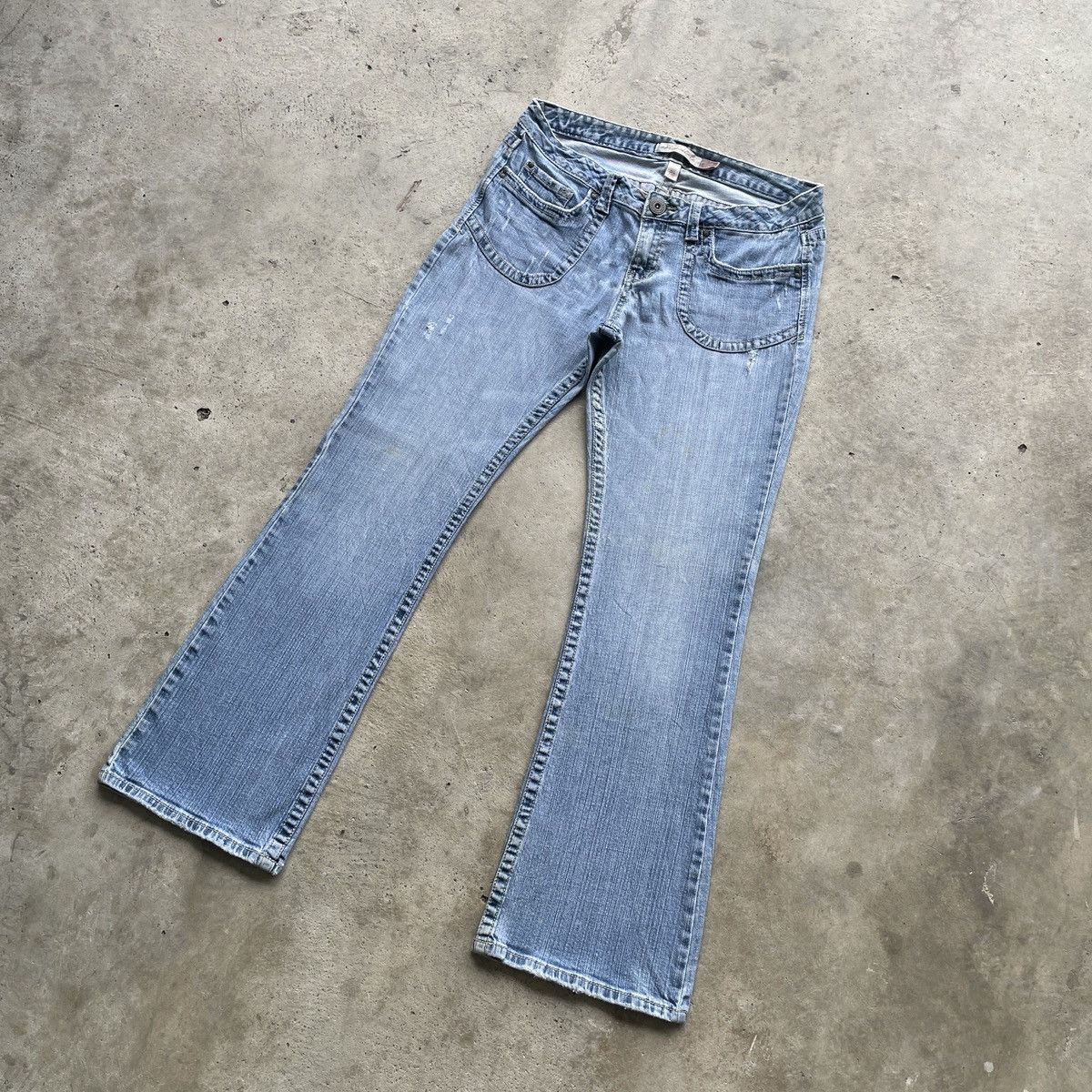 Japanese Brand Vintage Japanese Faded FLARE Denim BOOTCUT Jeans Pants W32 Size US 32 / EU 48 - 3 Thumbnail