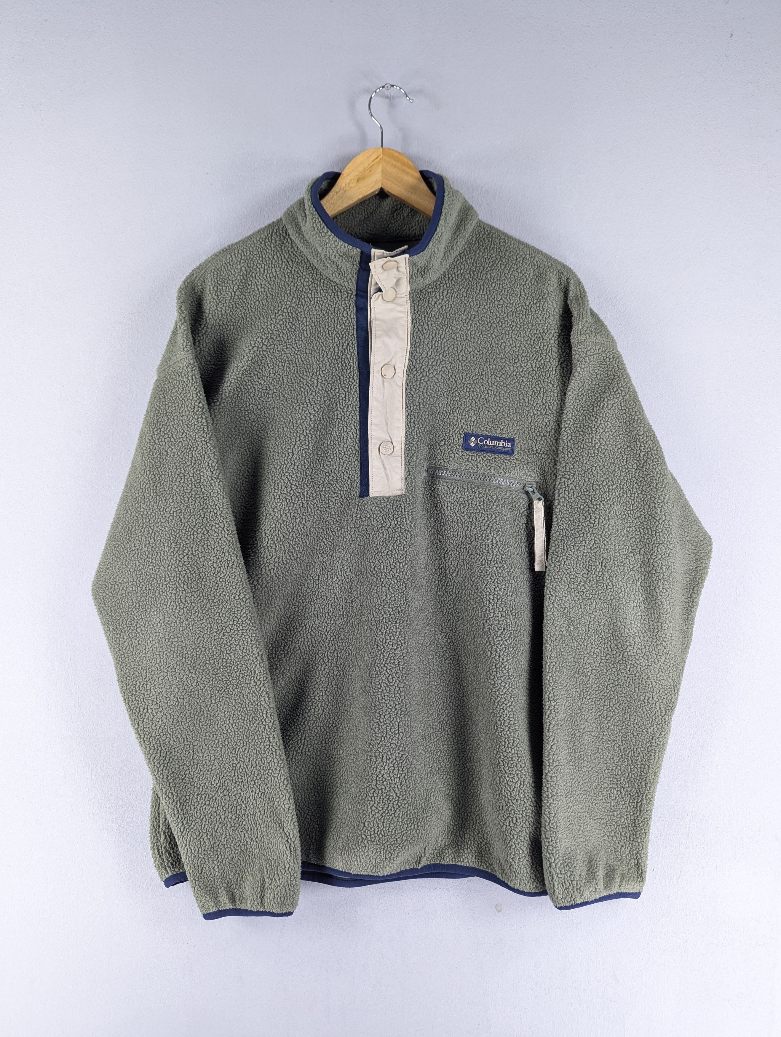 Columbia Vintage 90s Columbia Fleece Pullover Jacket Size US M / EU 48-50 / 2 - 1 Thumbnail