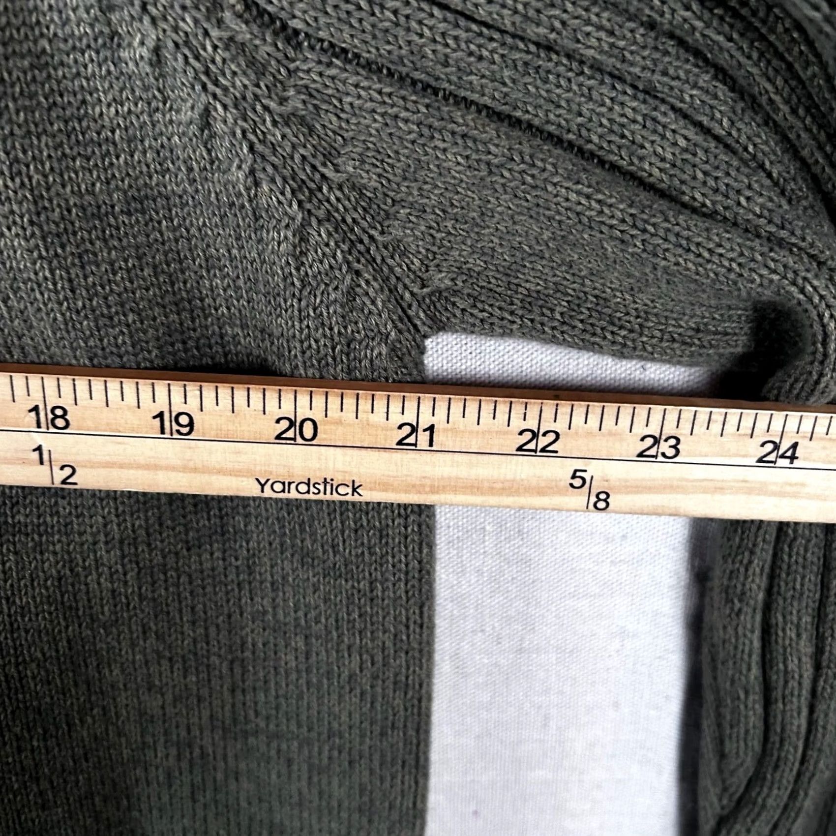 Olive Columbia Mens XXL Olive Green Ribbed Raglan Crewneck Heavy Knit Pullover Sweater Size US XXL / EU 58 / 5 - 4 Thumbnail
