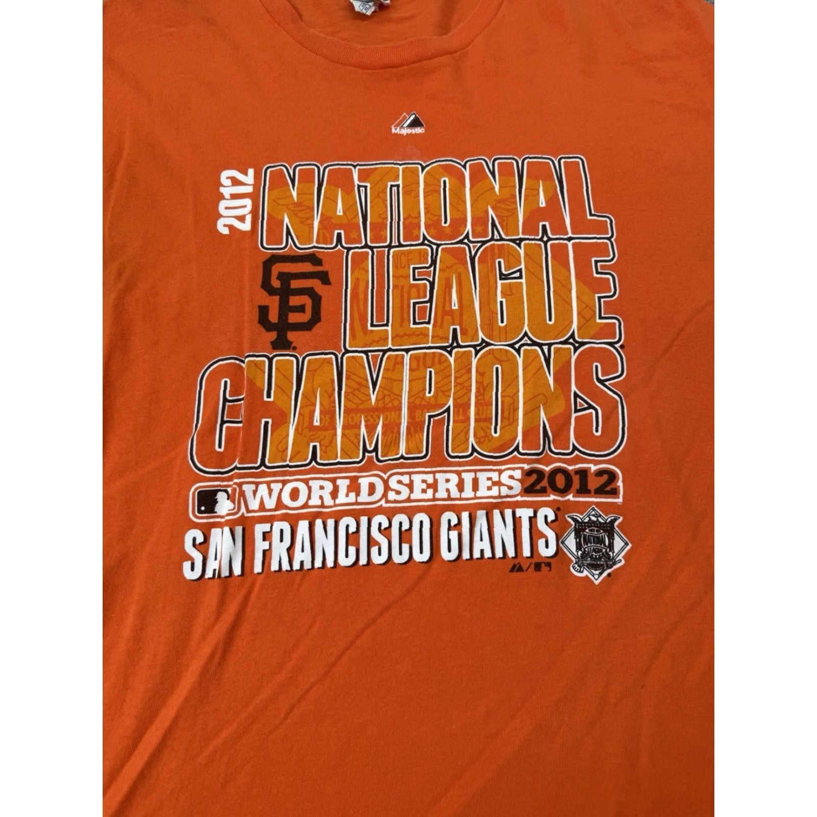 Gildan San Francisco Giants MLB Baseball T-shirt Adult XL Orange NL Champions Tee Size US XL / EU 56 / 4 - 2 Thumbnail