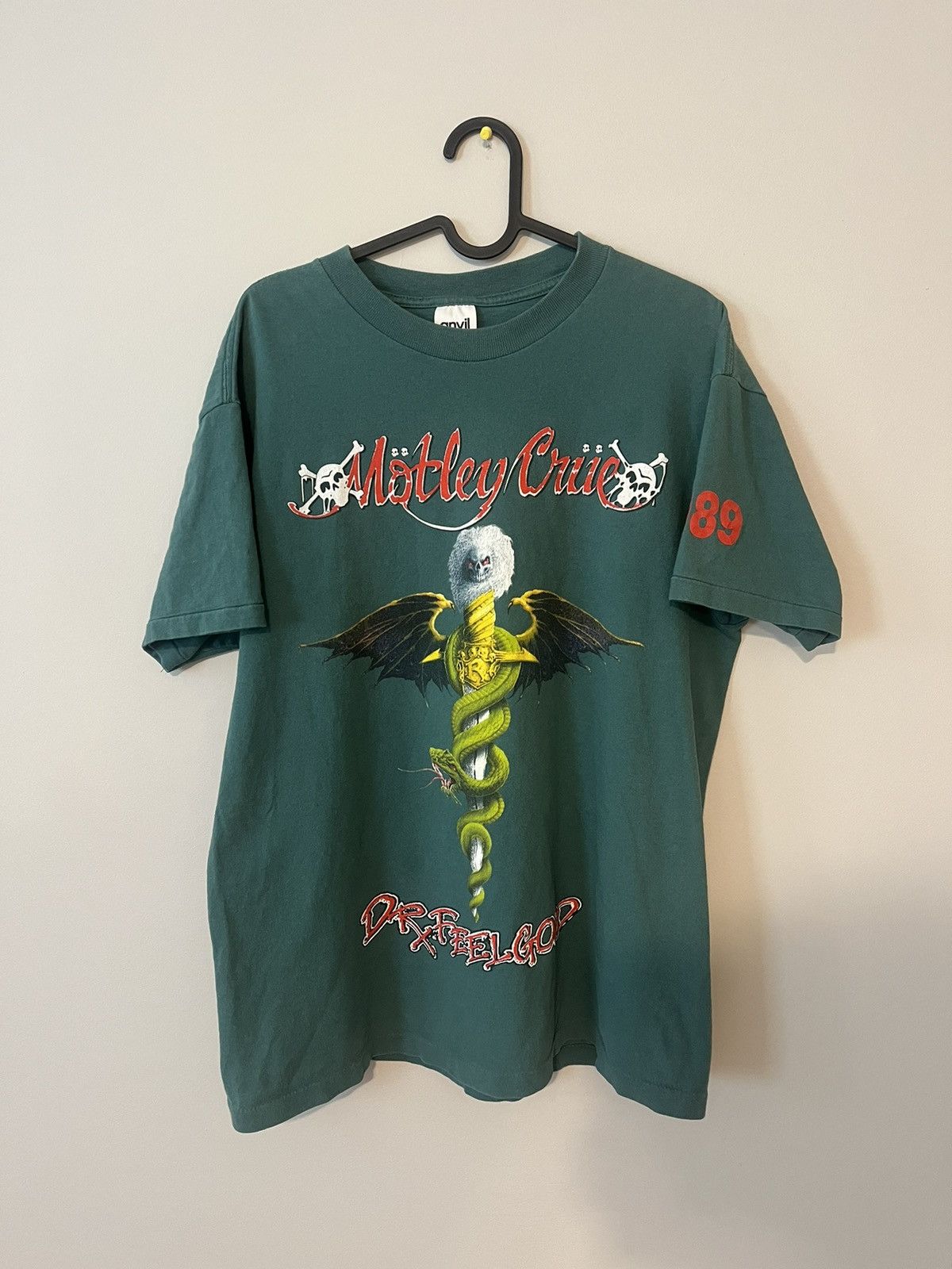 Band Tees × Vintage 1989 Motley Crue Dr. Feel Good Tee Size US L / EU 52-54 / 3 - 1 Thumbnail
