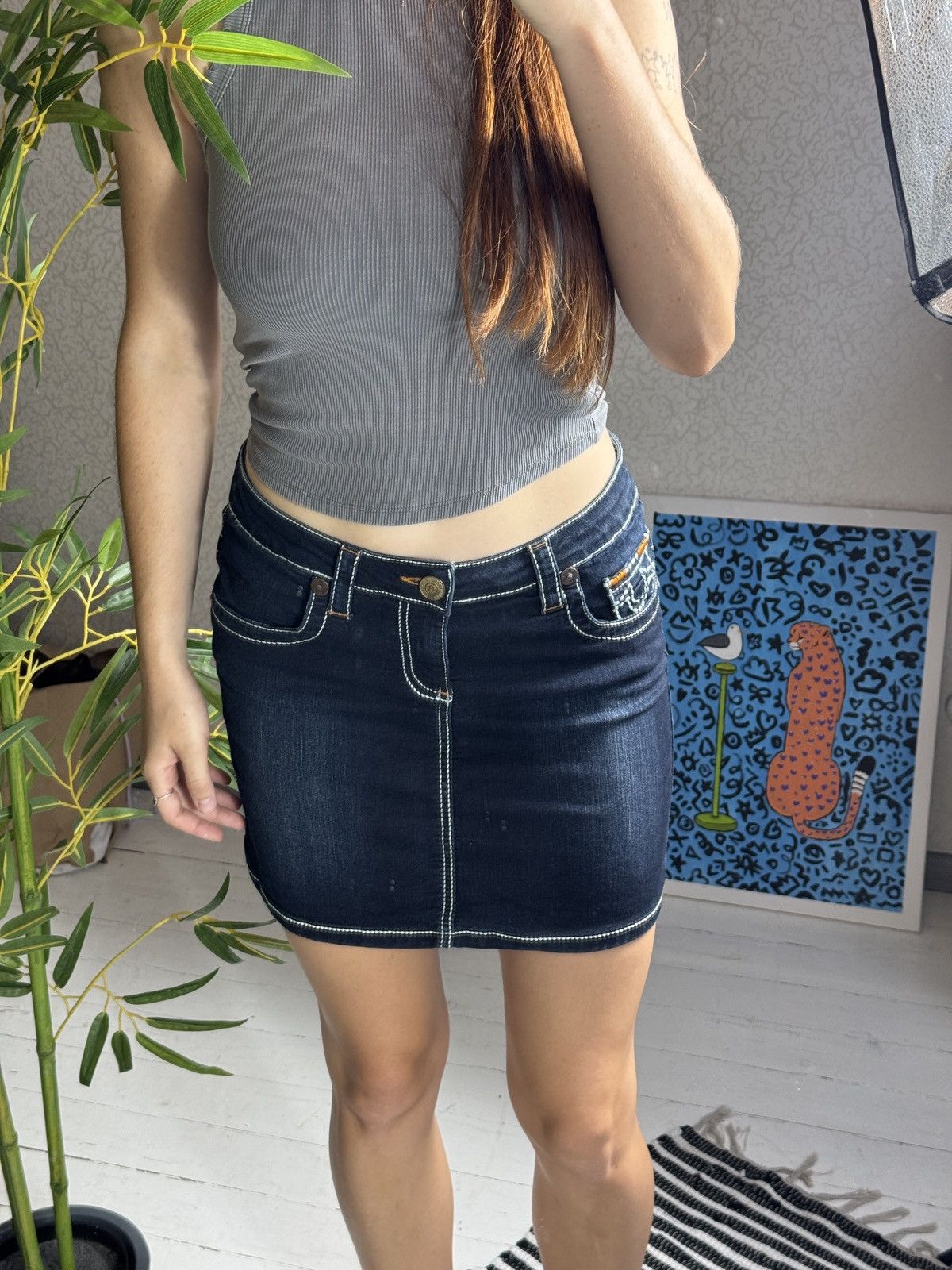 True Religion VINTAGE TRUE RELIGION 2000s MINI DENIM SKIRT Size 30" / US 8 / IT 44 - 10 Thumbnail